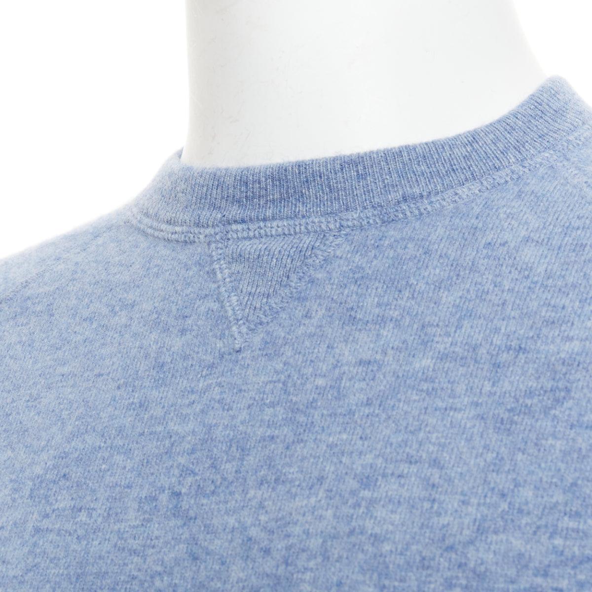 BRUNELLO CUCINELLI jersey de punto azul claro lana virgen cachemira seda IT50 L en venta 2
