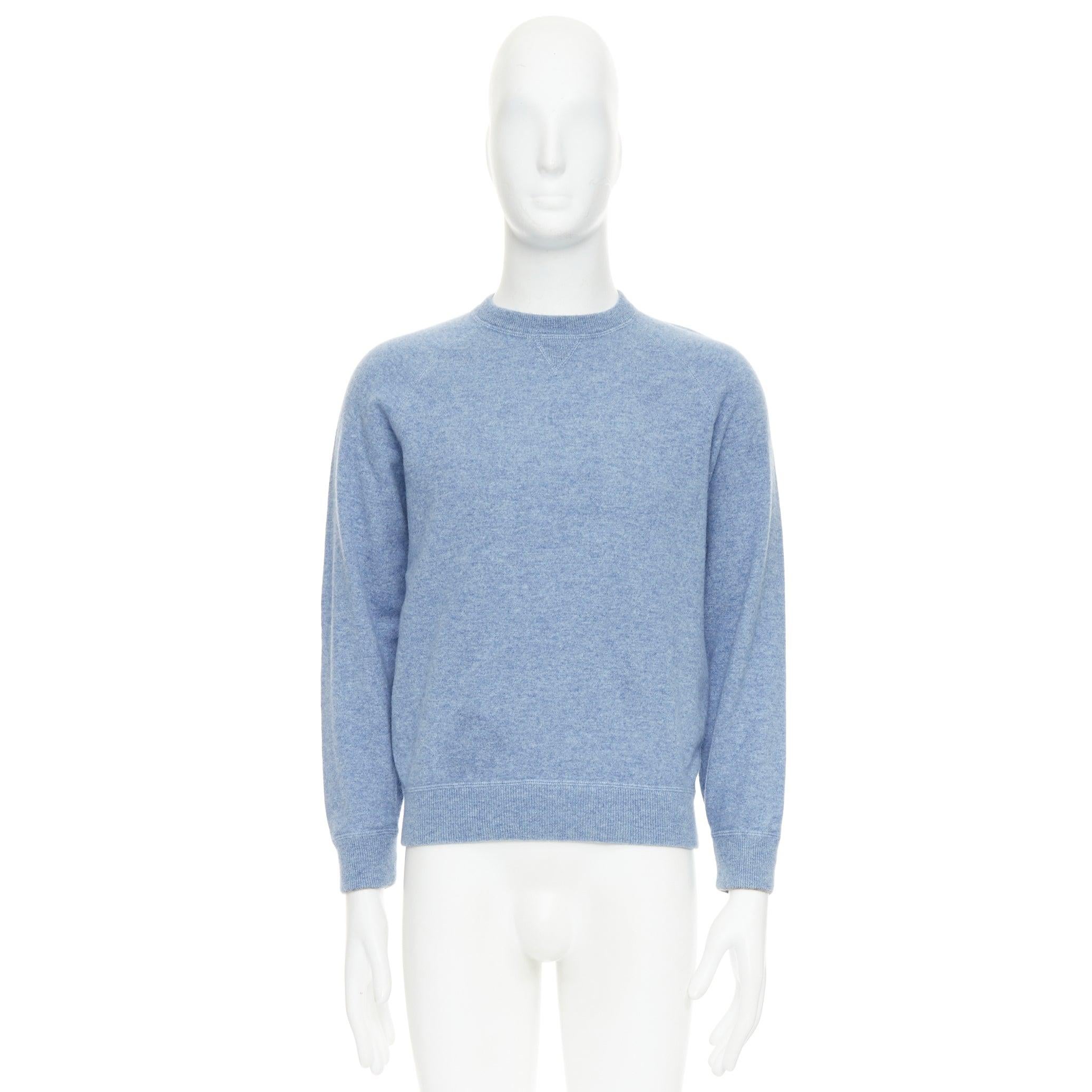 BRUNELLO CUCINELLI jersey de punto azul claro lana virgen cachemira seda IT50 L en venta 4