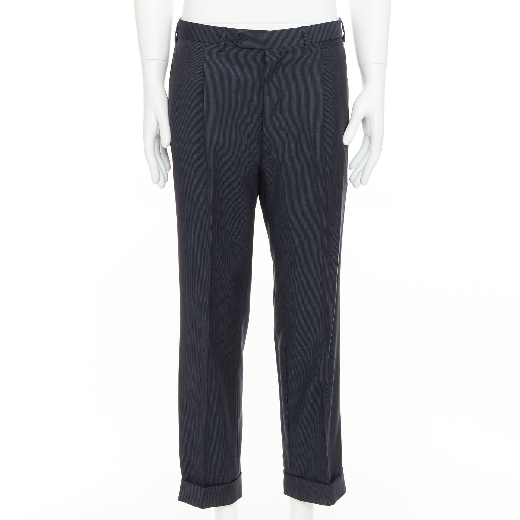 Brioni Cesar - Ensemble blazer en laine à rayures - marine - IT52 XL en vente 3