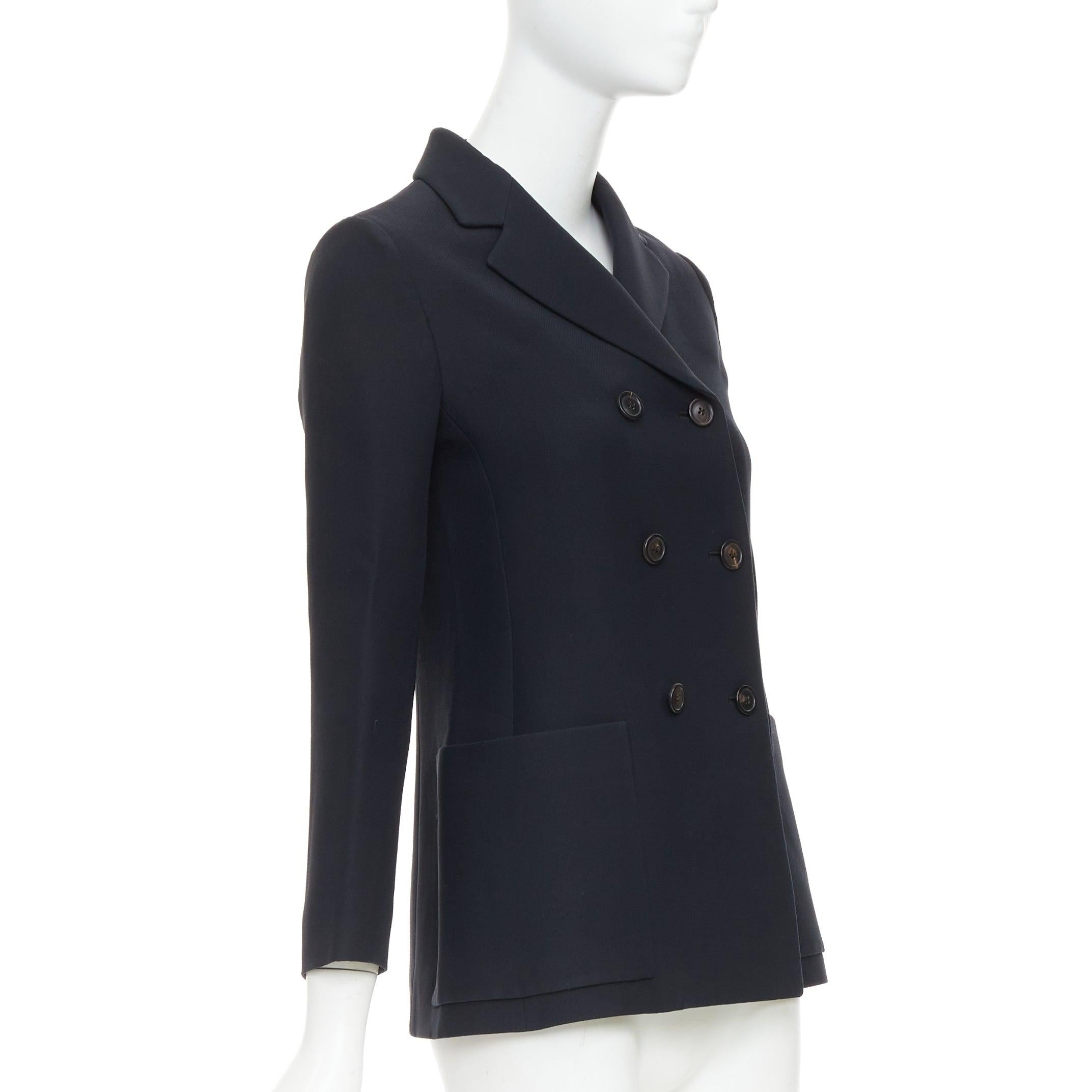DIOR Marlene  blazer classico doppiopetto in lana e seta nera FR36 S In condizioni ottime in vendita a Hong Kong, NT