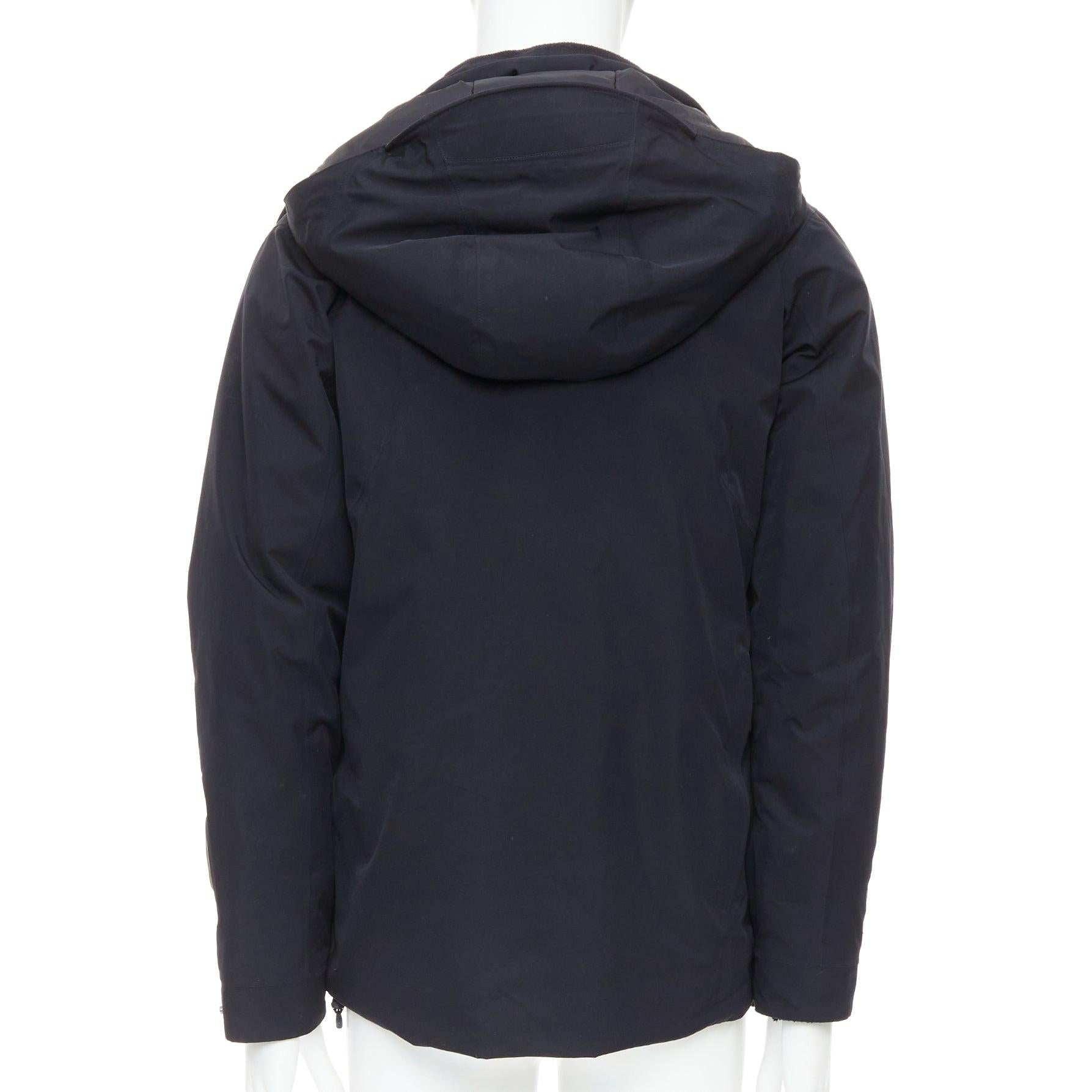 GOLDWIN giacca da sci nera in goretex imbottita con logo e tasche con zip M. I. in vendita 1