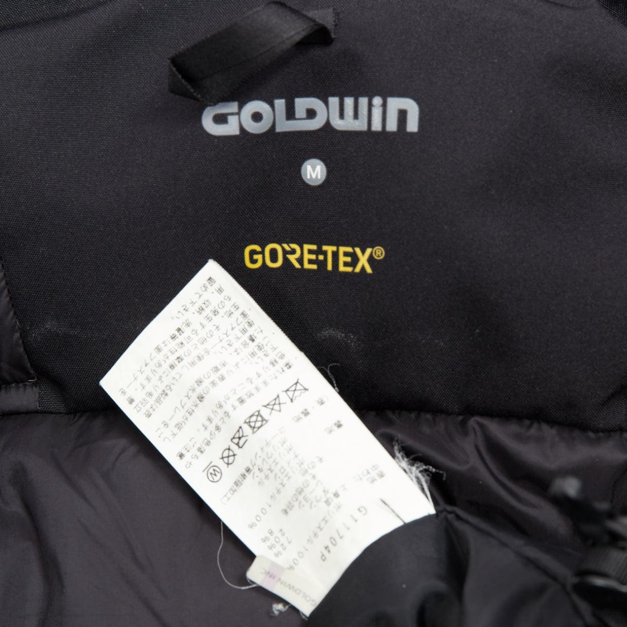 GOLDWIN giacca da sci nera in goretex imbottita con logo e tasche con zip M. I. in vendita 4
