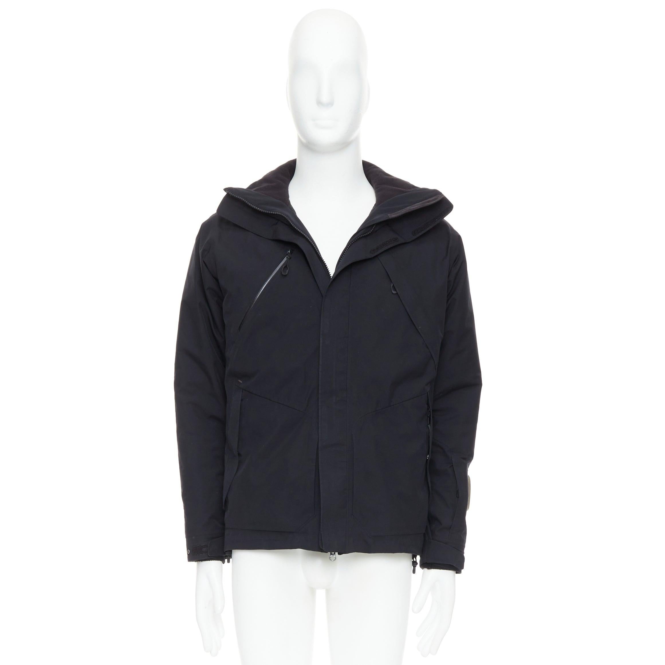 GOLDWIN giacca da sci nera in goretex imbottita con logo e tasche con zip M. I. in vendita 5
