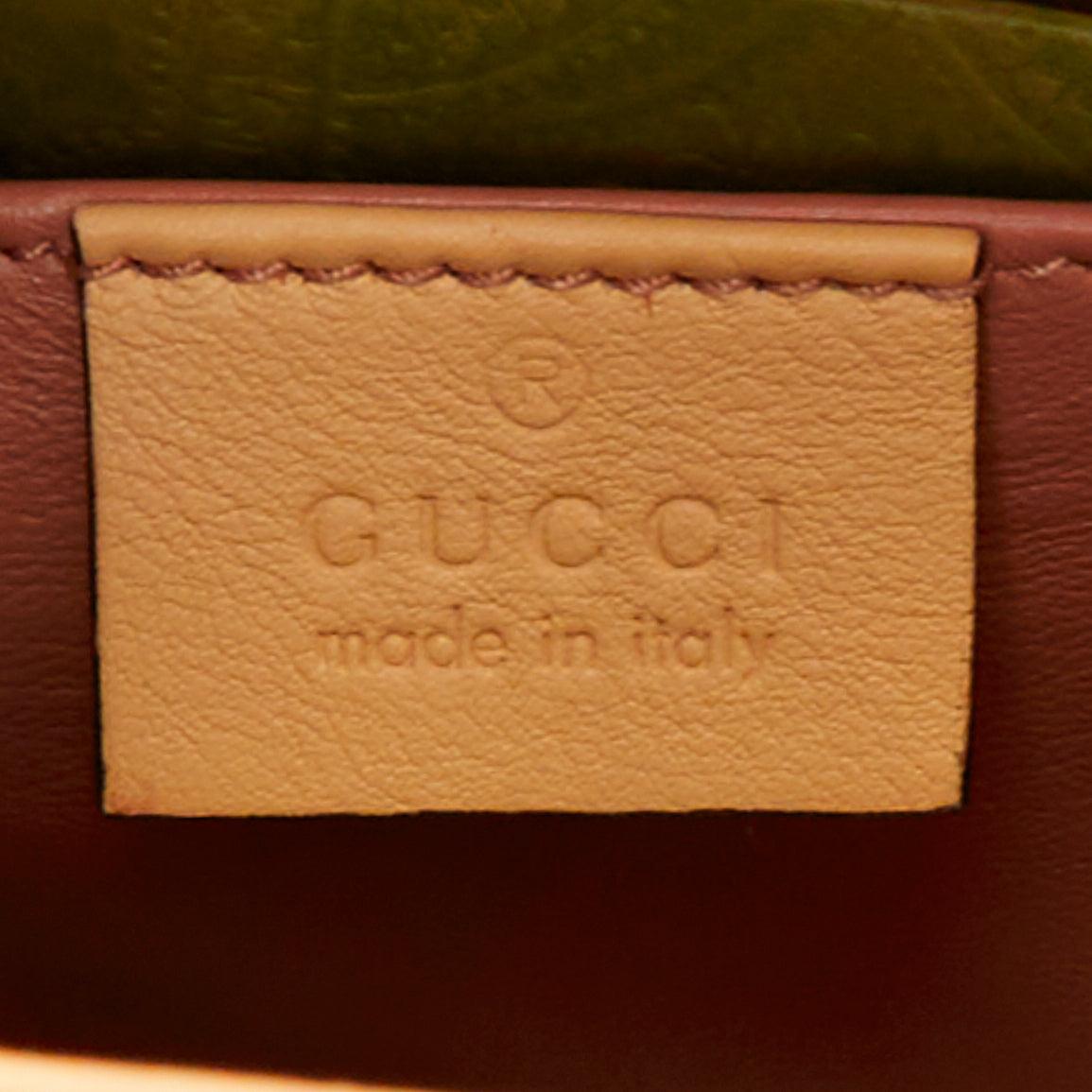 GUCCI Diana NM Petit sac à bandoulière en cuir écaillé avec anse en bambou en vente 6