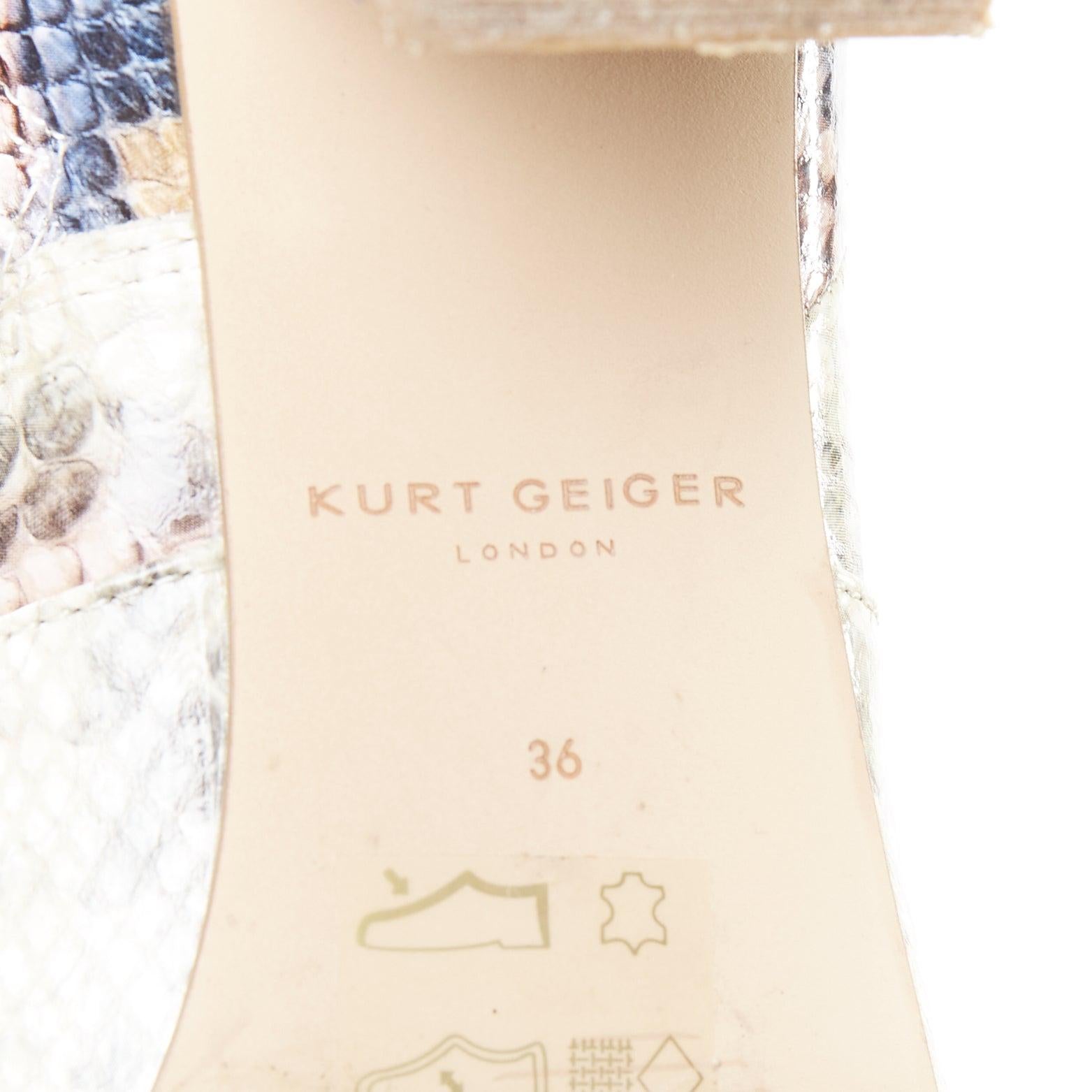KURT GEIGER Briya beige crema piel estampada botas altas EU36 en venta 6