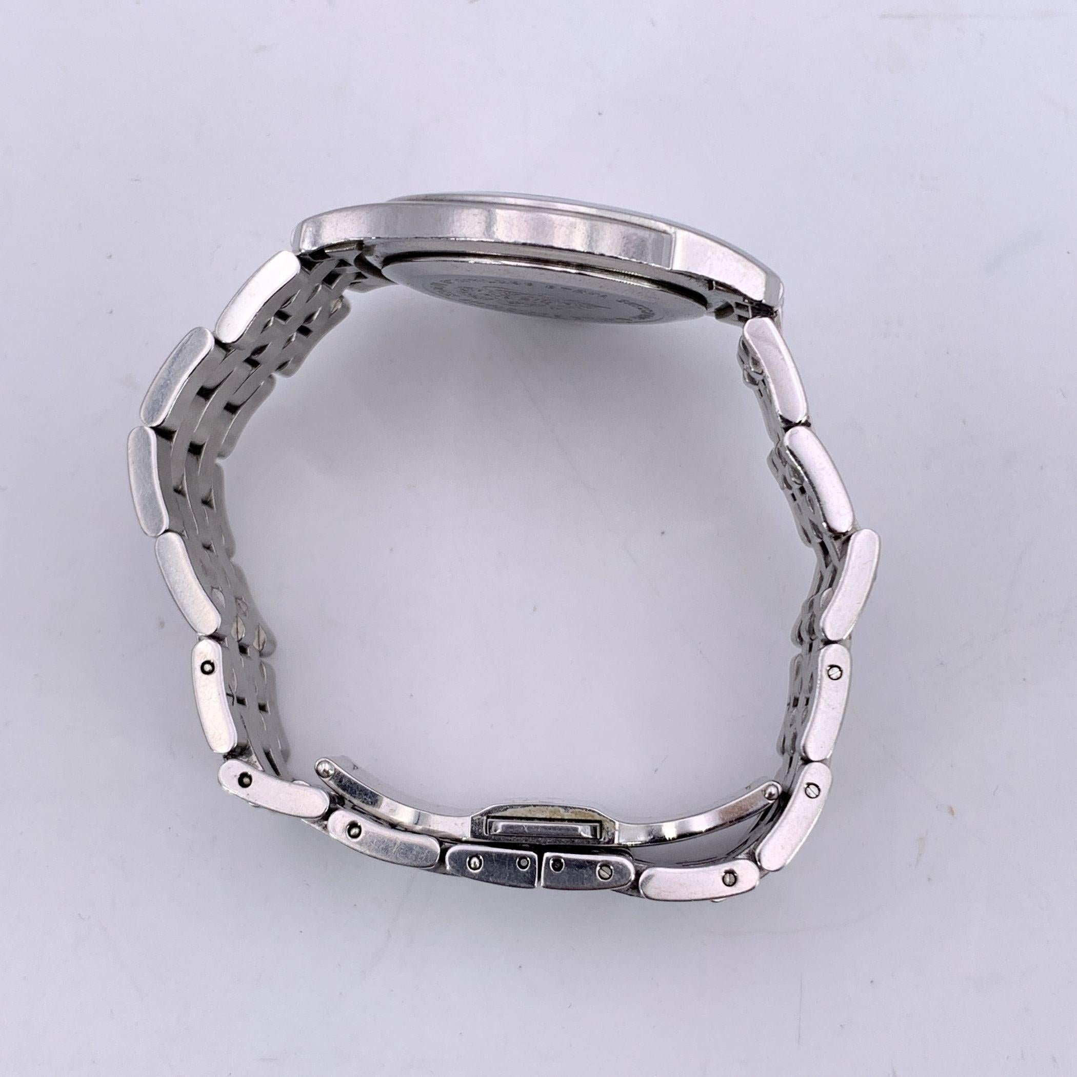Gucci Reloj Acero Inoxidable Mod 5500 M Indicador Fecha Blanco 2