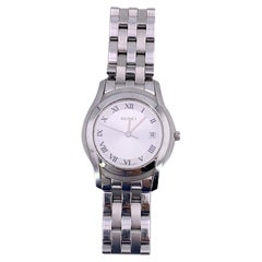 Orologio Gucci Mod 5500 M in acciaio inossidabile con data e indicatore bianco