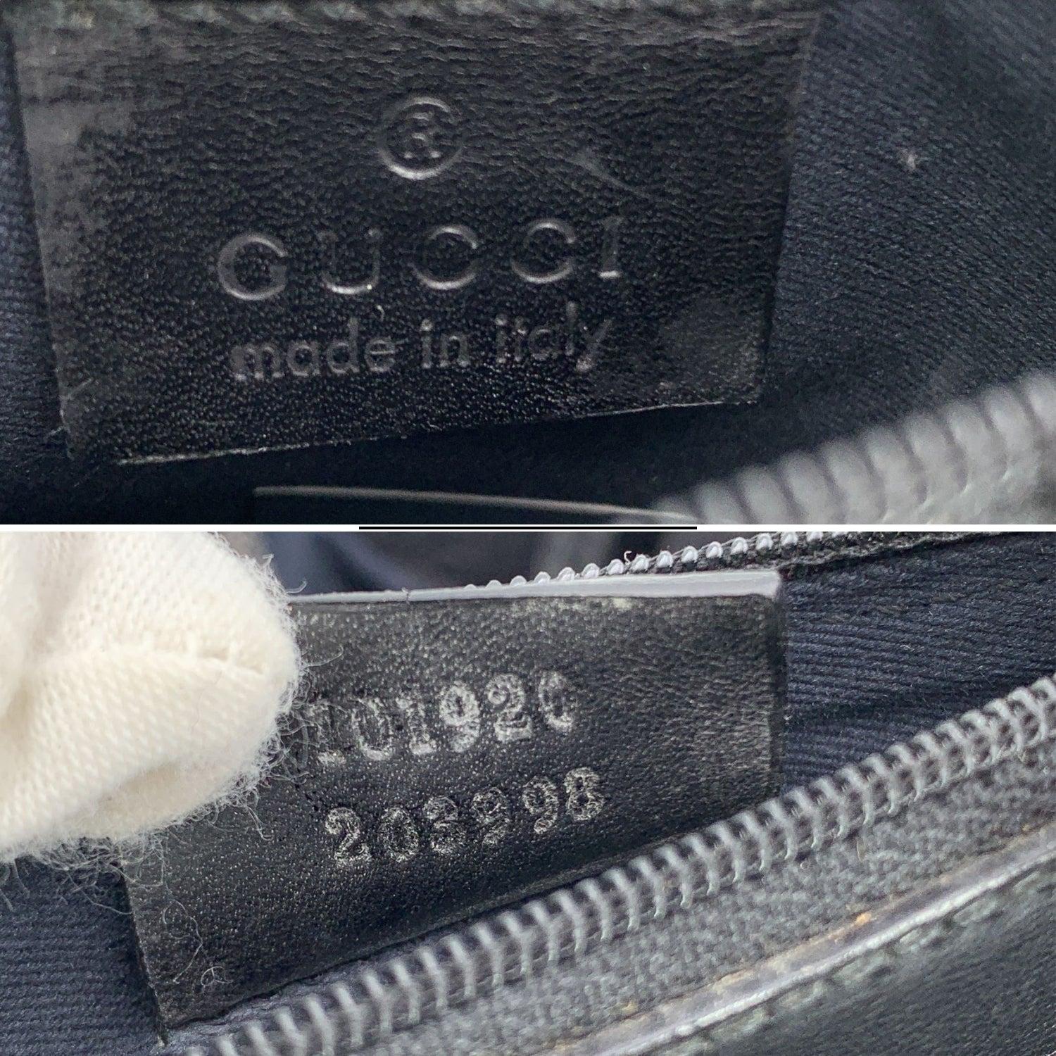 Gucci Borsa a tracolla in tela nera Monogram Shopping Tote In condizioni buone in vendita a Rome, Rome