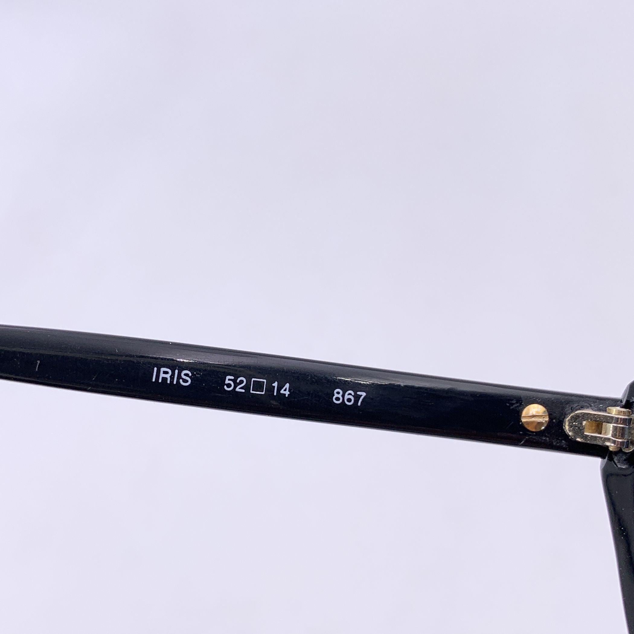 Gafas de sol Yves Saint Laurent Vintage IRIS Negras 52/14 130mm en Excelente estado para la venta en Rome, Rome