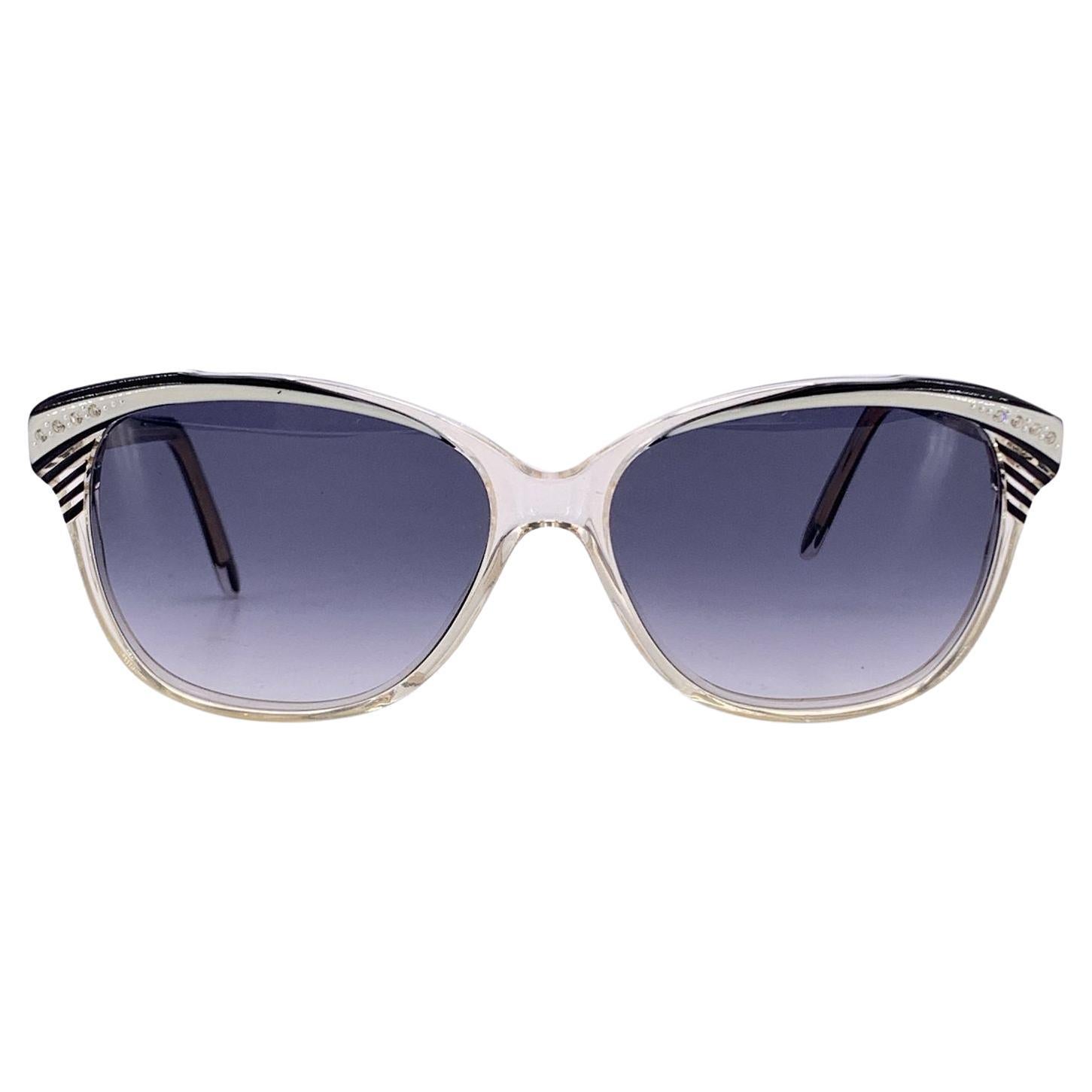 Yves Saint Laurent Vintage Negro Blanco Gafas de sol SOPHOCLE 58/14 en venta