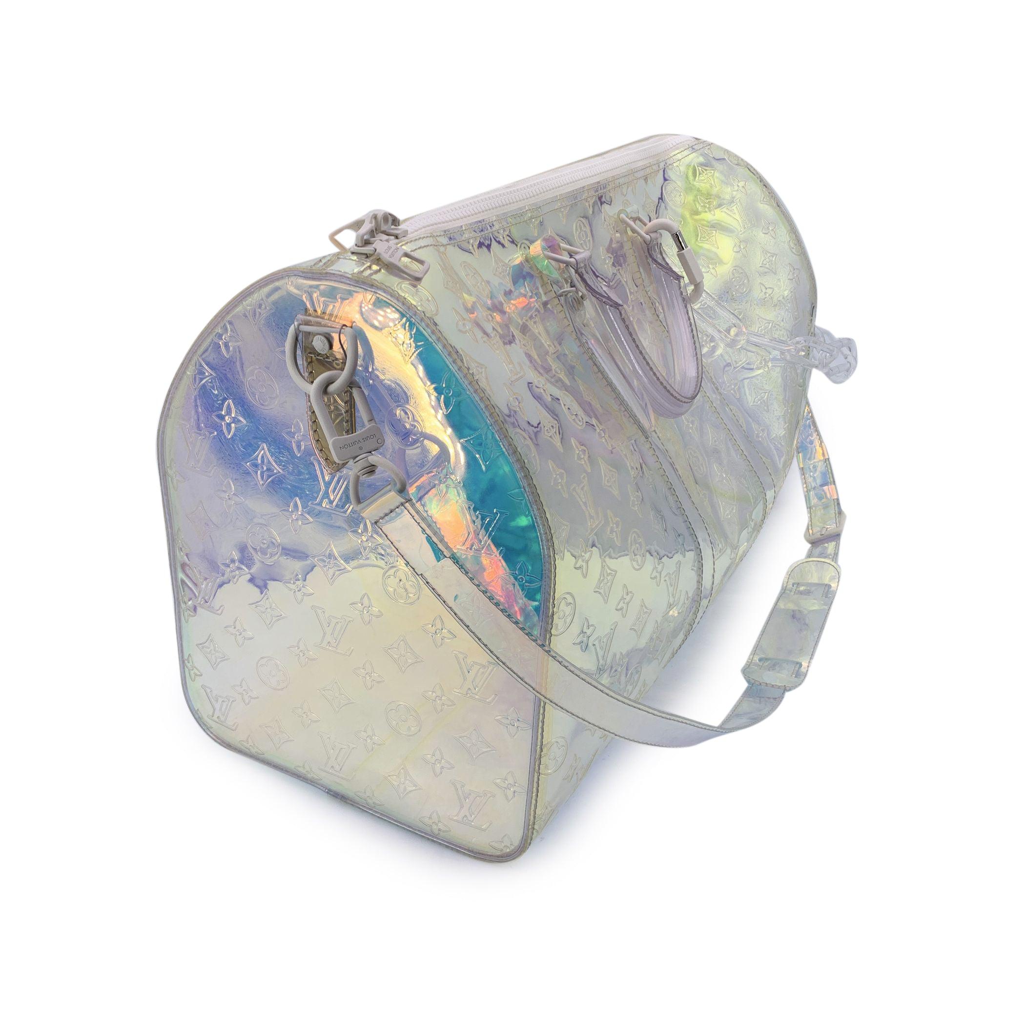 Femenino o masculino Bolsa de viaje Louis Vuitton Monogram Prism Keepall 50 Bandouliere en venta