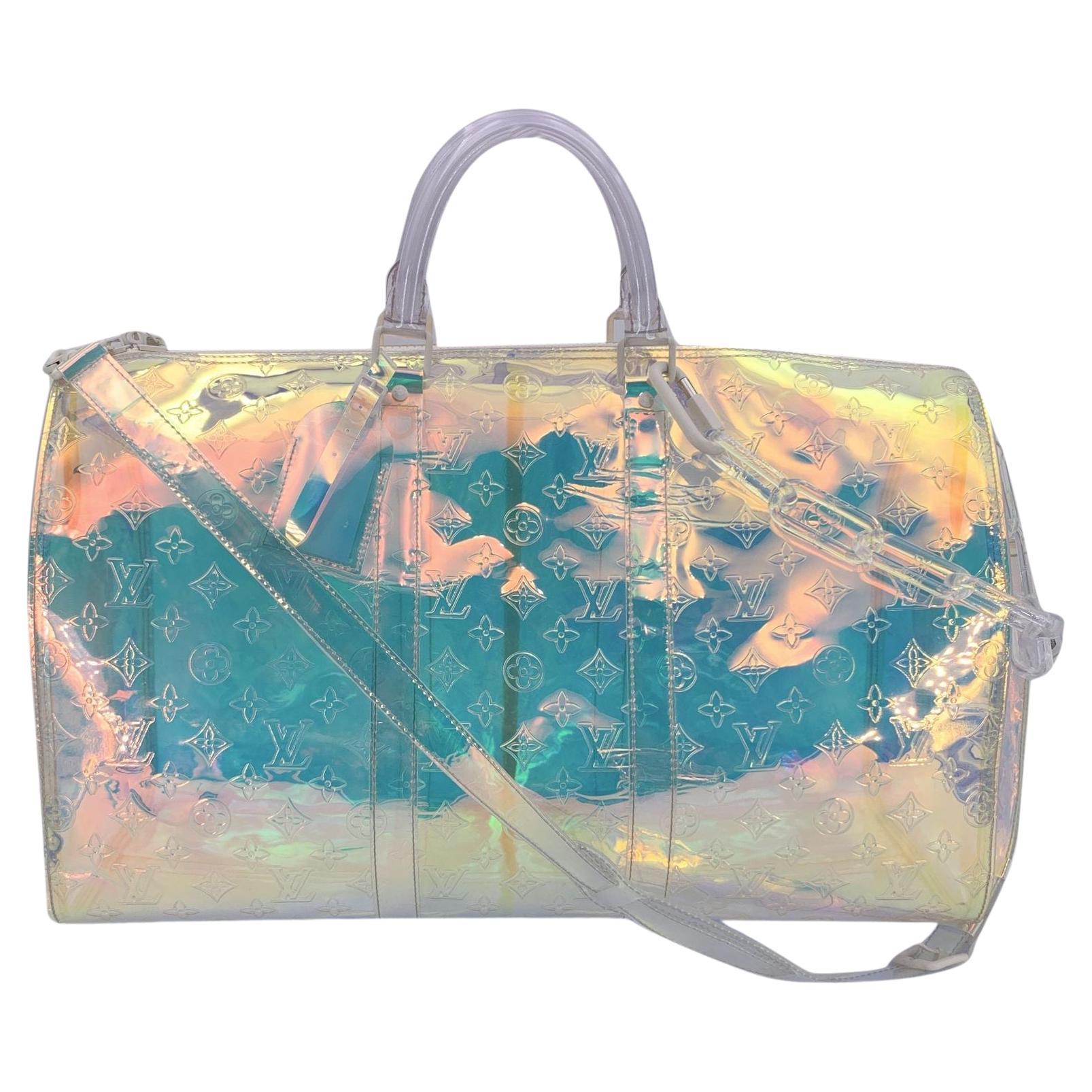 Louis Vuitton Monogram Prism Keepall 50 Bandouliere Duffle Bag
