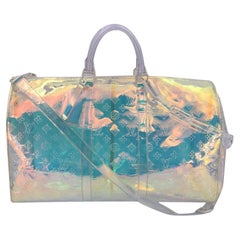 Louis Vuitton Monogram Prism Keepall 50 Bandouliere Duffle Bag