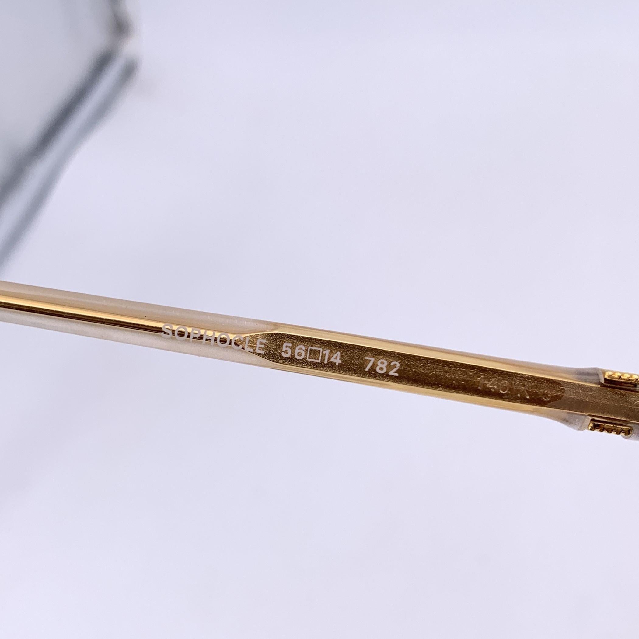 Yves Saint Laurent Gafas de sol Vintage Gris Blanco SOPHOCLE 56/14 en Excelente estado para la venta en Rome, Rome