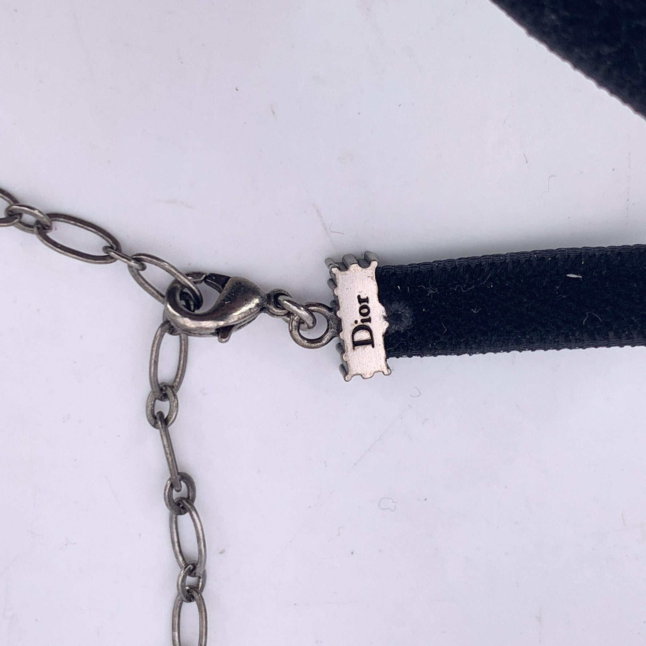 Christian Dior Collana con strass in velluto nero J'Adior In condizioni ottime in vendita a Rome, Rome