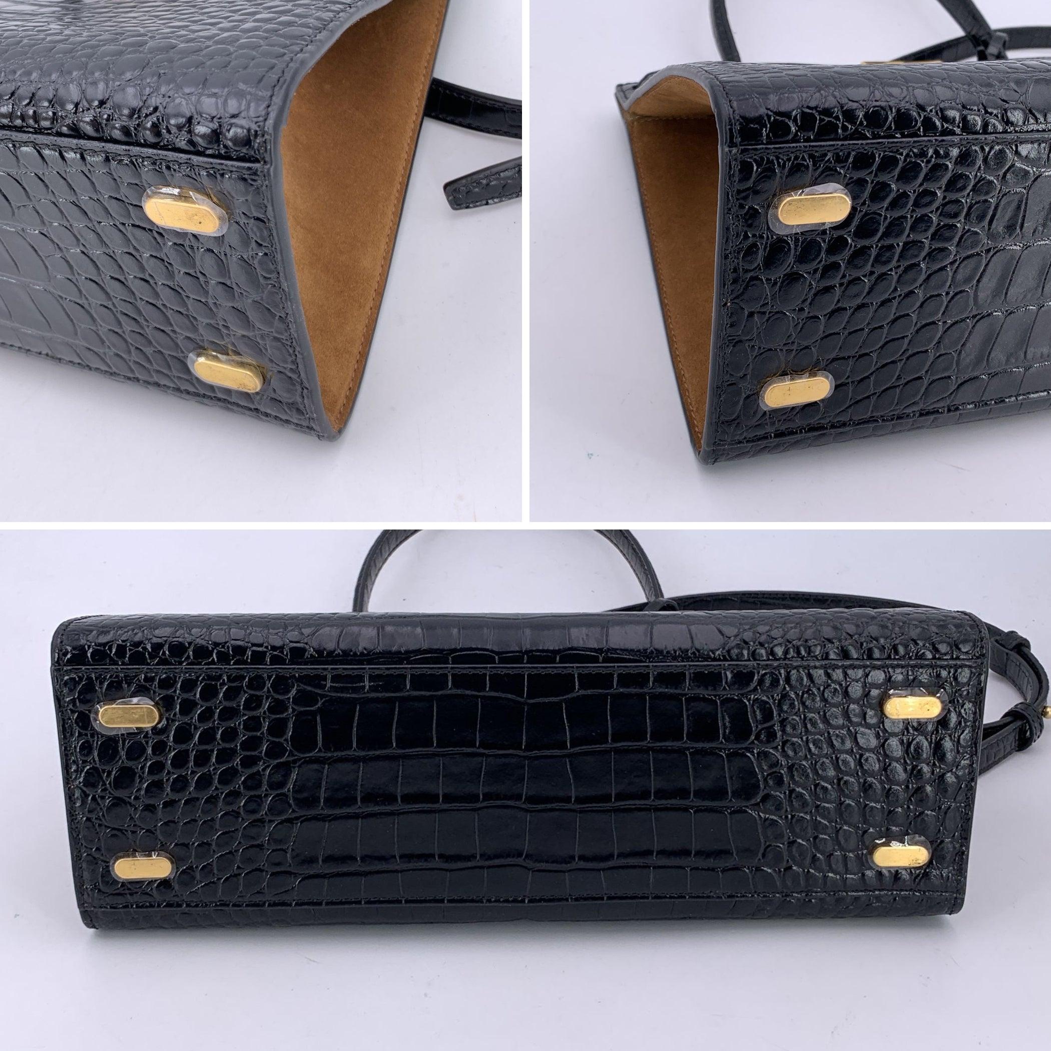 Tory Burch Borsa a tracolla Lee Radziwill in pelle nera goffrata in vendita 1