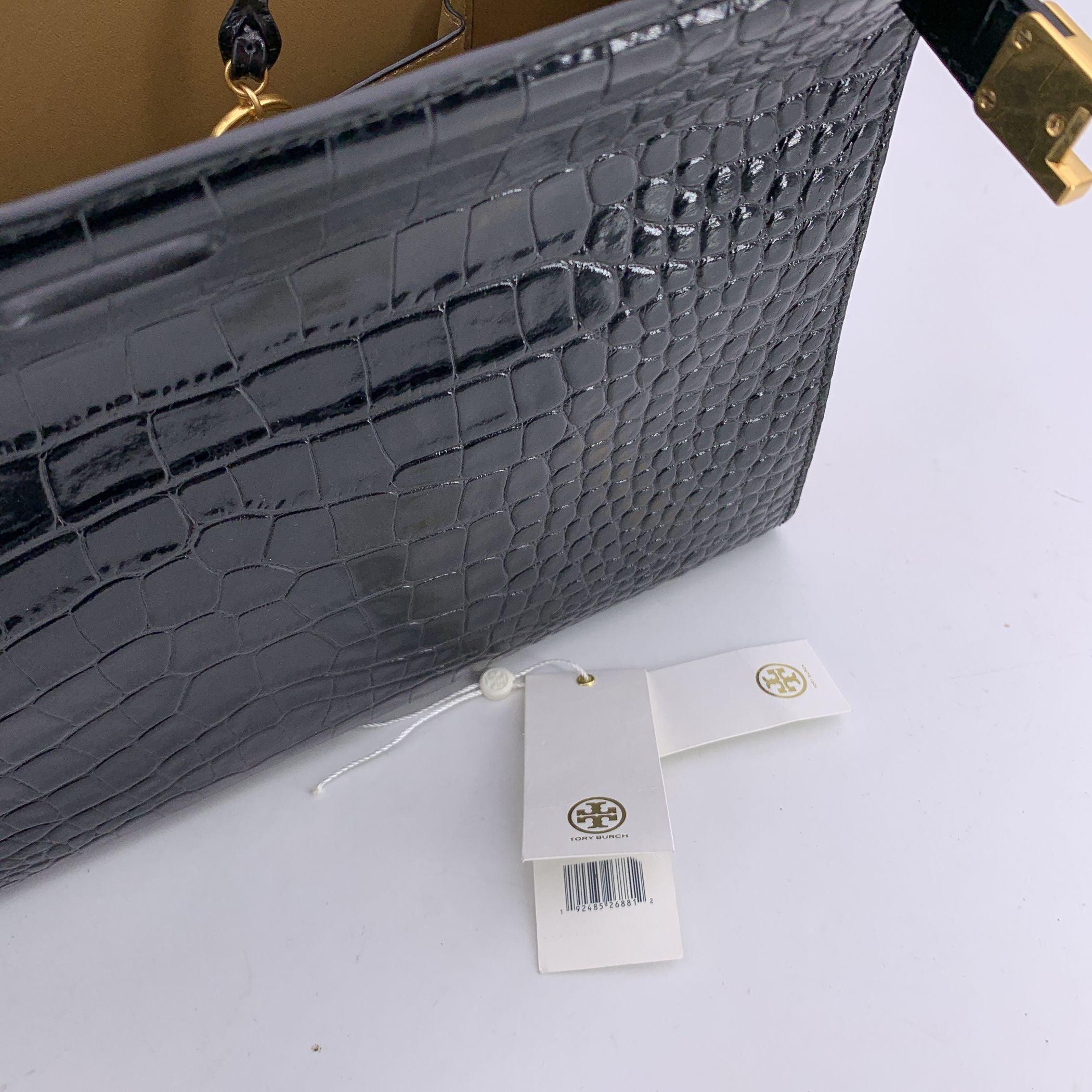 Tory Burch Borsa a tracolla Lee Radziwill in pelle nera goffrata in vendita 2