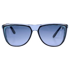 Yves Saint Laurent Vintage Black Blue Sunglasses EGYPTOS 55/16 130mm