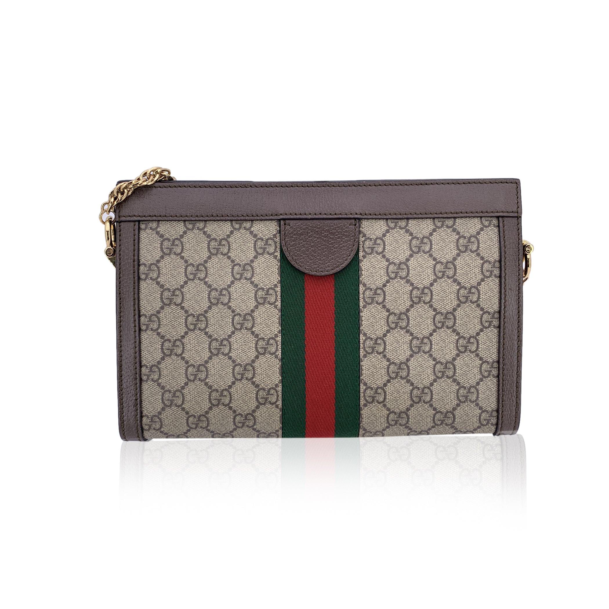 Gucci GG Supreme Monogram Canvas Small Ophidia Umhängetasche (Grau) im Angebot