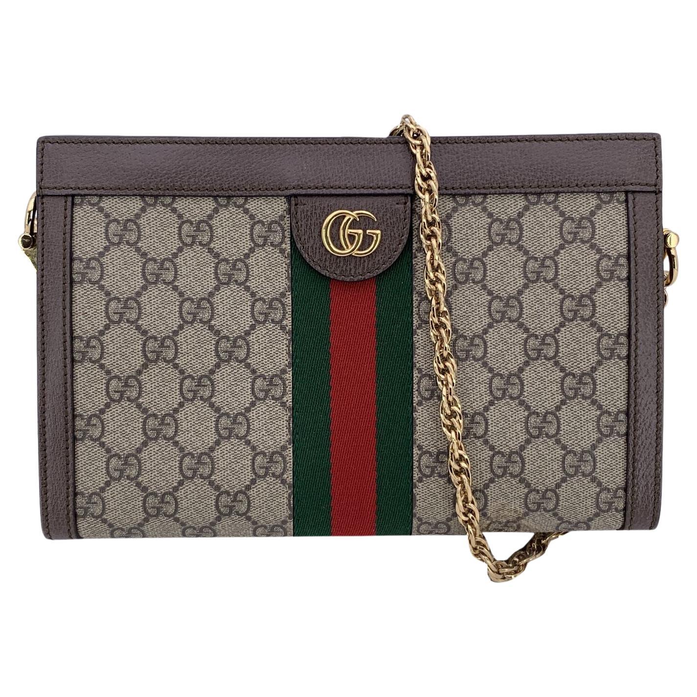 Gucci GG Supreme Monogram Canvas Small Ophidia Umhängetasche im Angebot