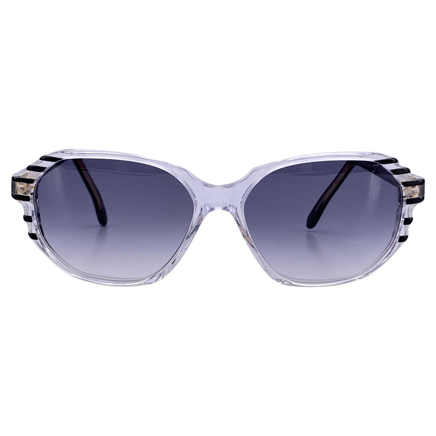 Yves Saint Laurent Gafas de sol vintage blancas y negras GALATEE 55/14 en venta