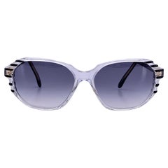 Yves Saint Laurent Vintage White and Black Sunglasses GALATEE 55/14