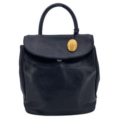 Christian Dior Vintage Schwarz Nappaleder Handtasche Satchel
