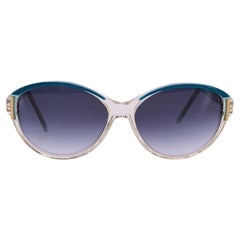 Yves Saint Laurent Vintage Türkis Acetat-Sonnenbrille ANTEE 56/14