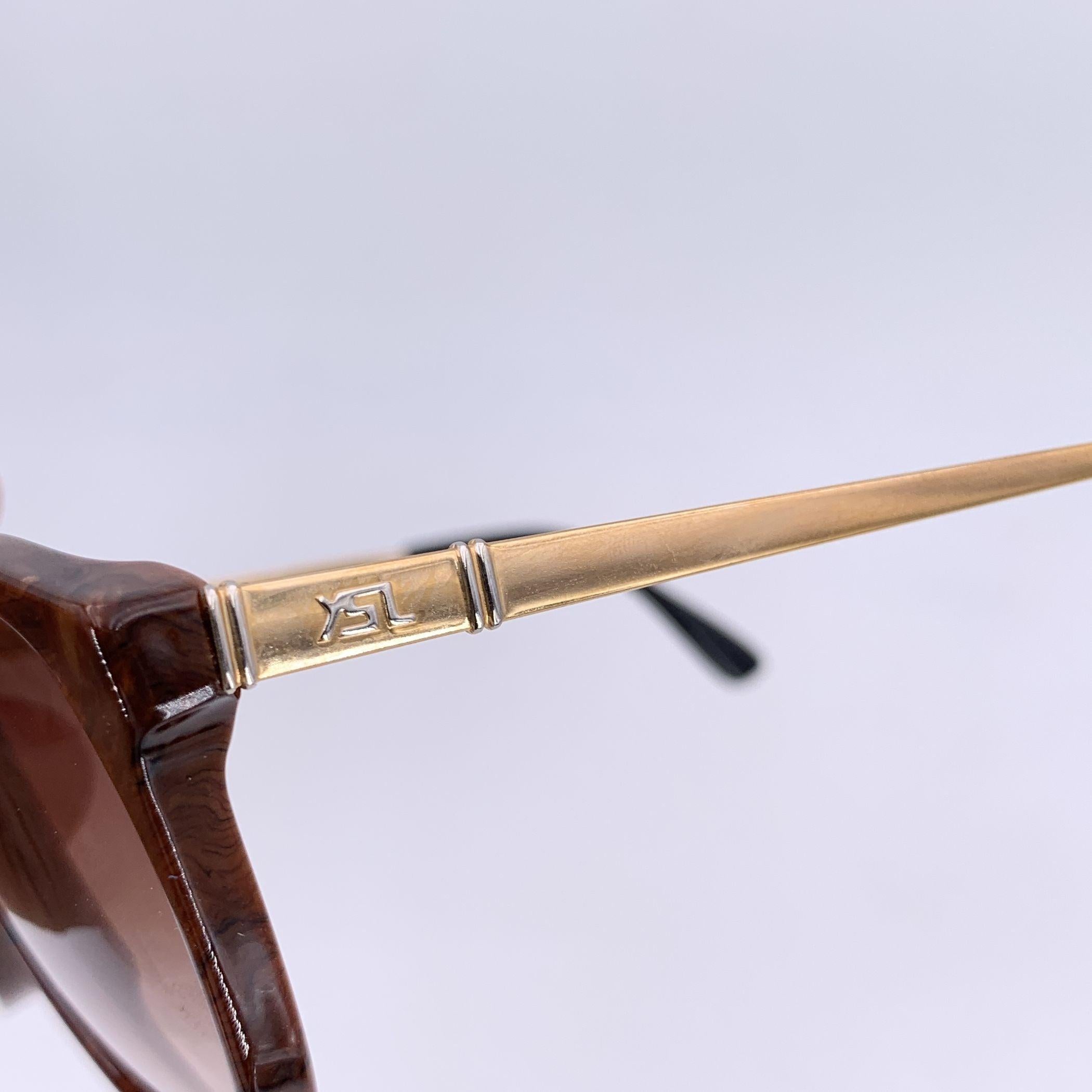Yves Saint Laurent Gafas de sol vintage marrones PERSEPHONE 56/17 130mm en Excelente Estado en Rome, Rome