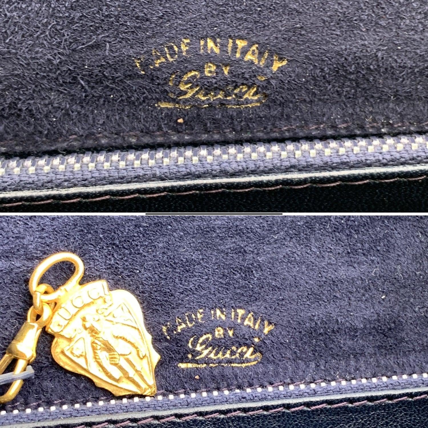 Gucci Vintage Blue Suede Spur Convertible Shoulder Bag Bon état - En vente à Rome, Rome