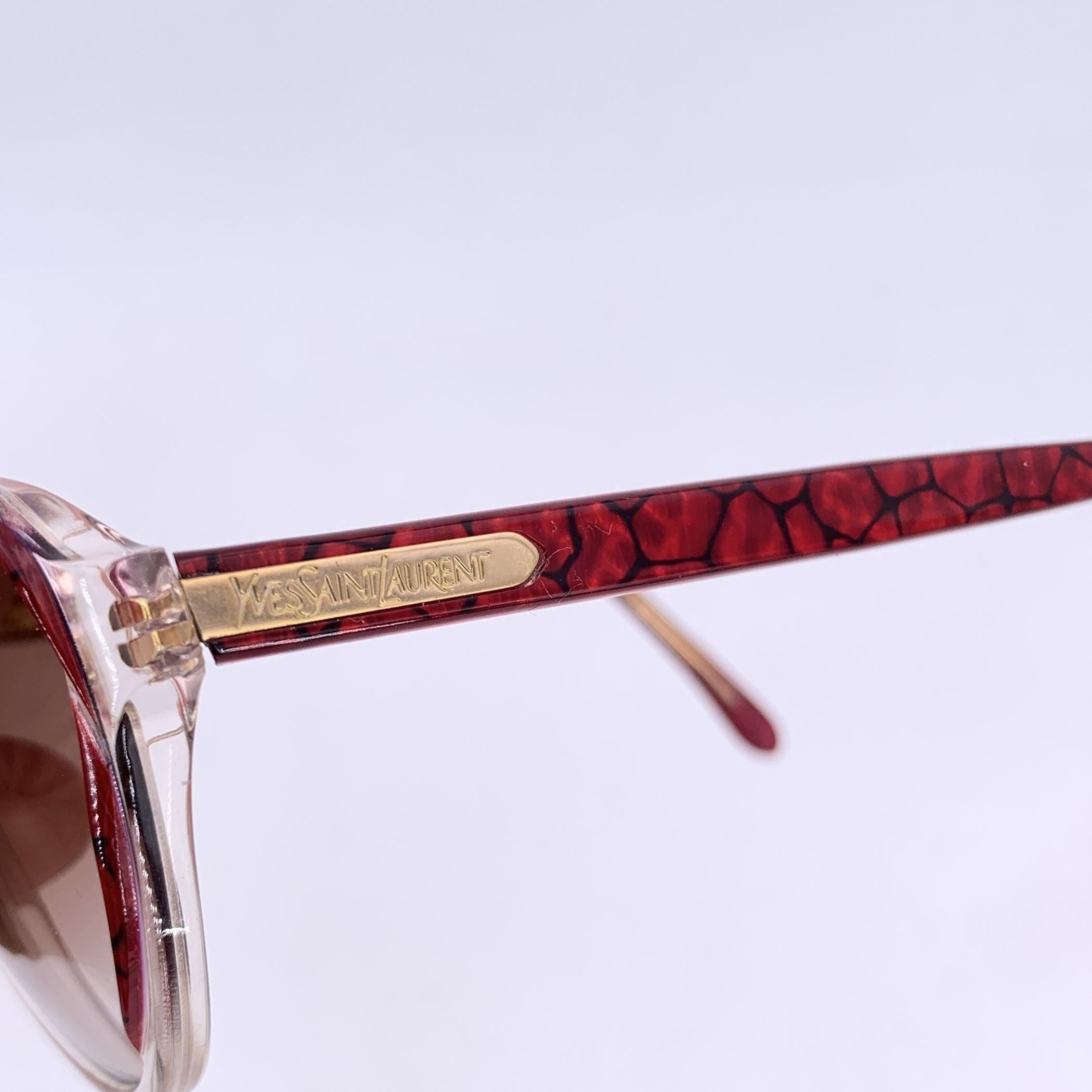 Yves Saint Laurent Gafas de sol vintage burdeos ARION 56/14 140mm Marrón en venta