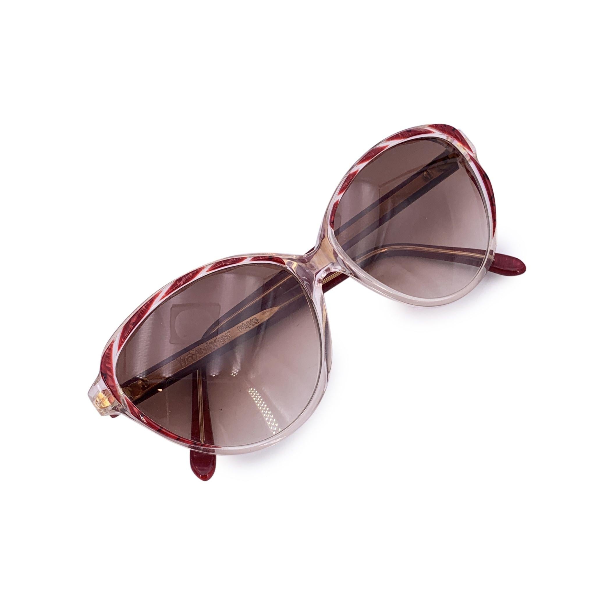 Yves Saint Laurent Gafas de sol vintage burdeos ARION 56/14 140mm en venta 1