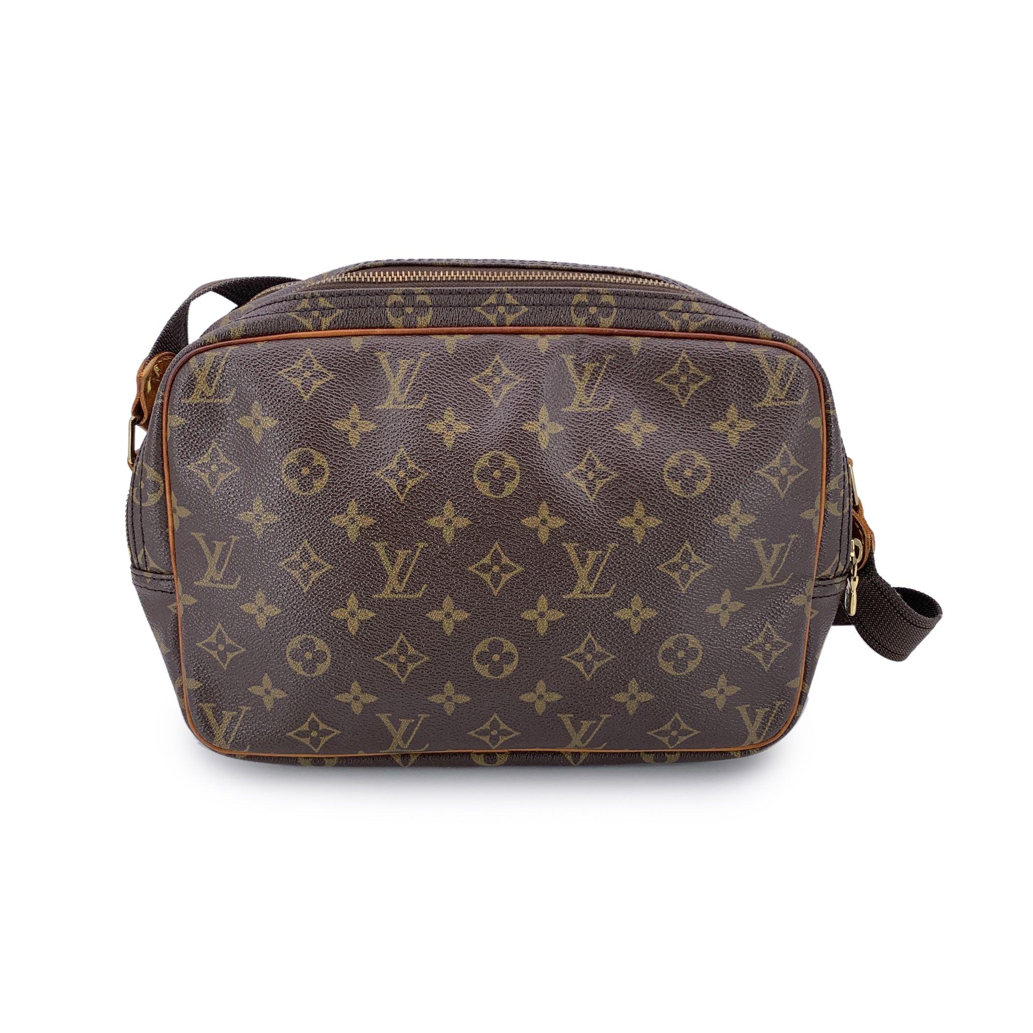 Noir Sac messager Louis Vuitton Monogram Reporter PM en toile M45254 en vente