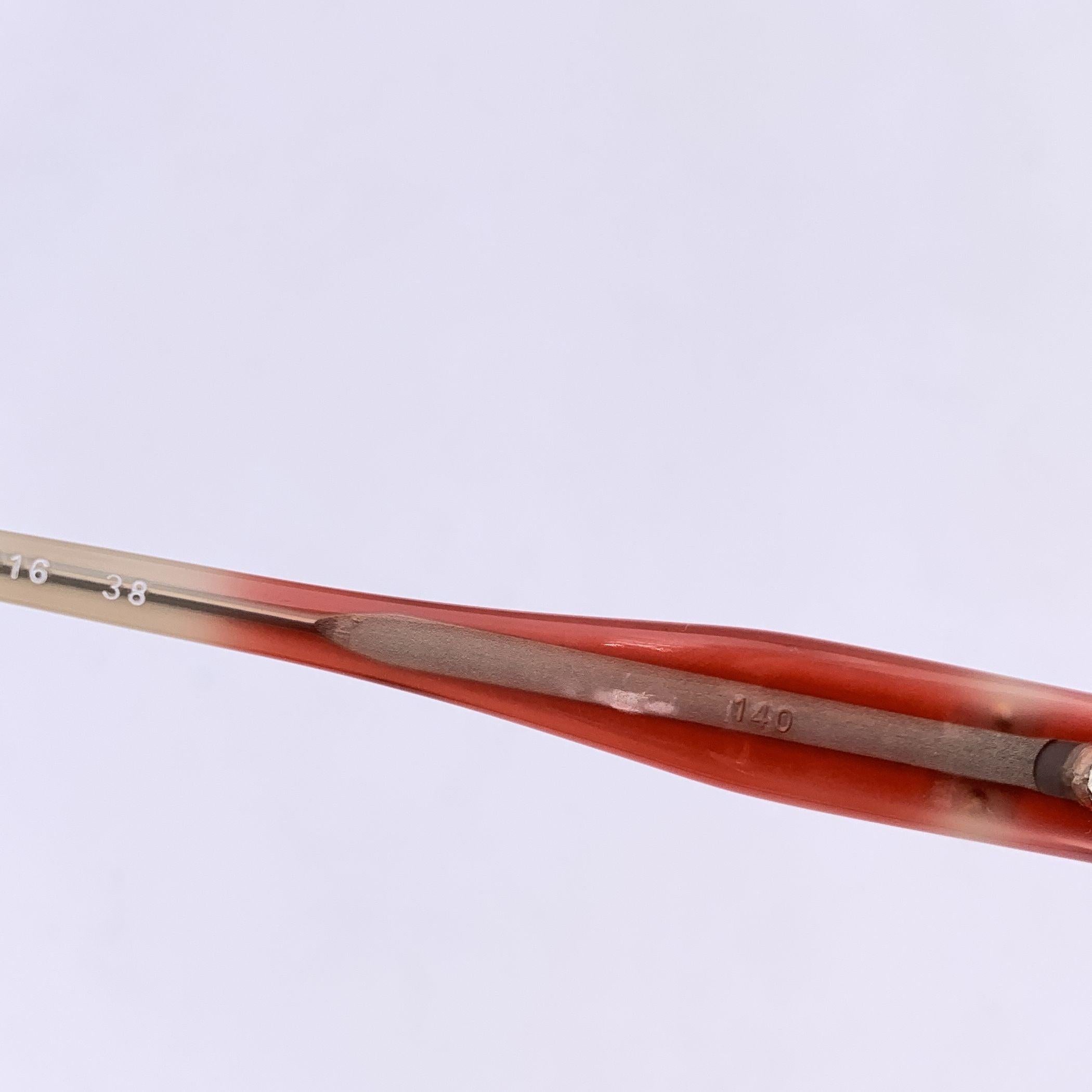 Gafas de sol Yves Saint Laurent Vintage Blanco Rojo EOLE 56/16 140mm en venta 1