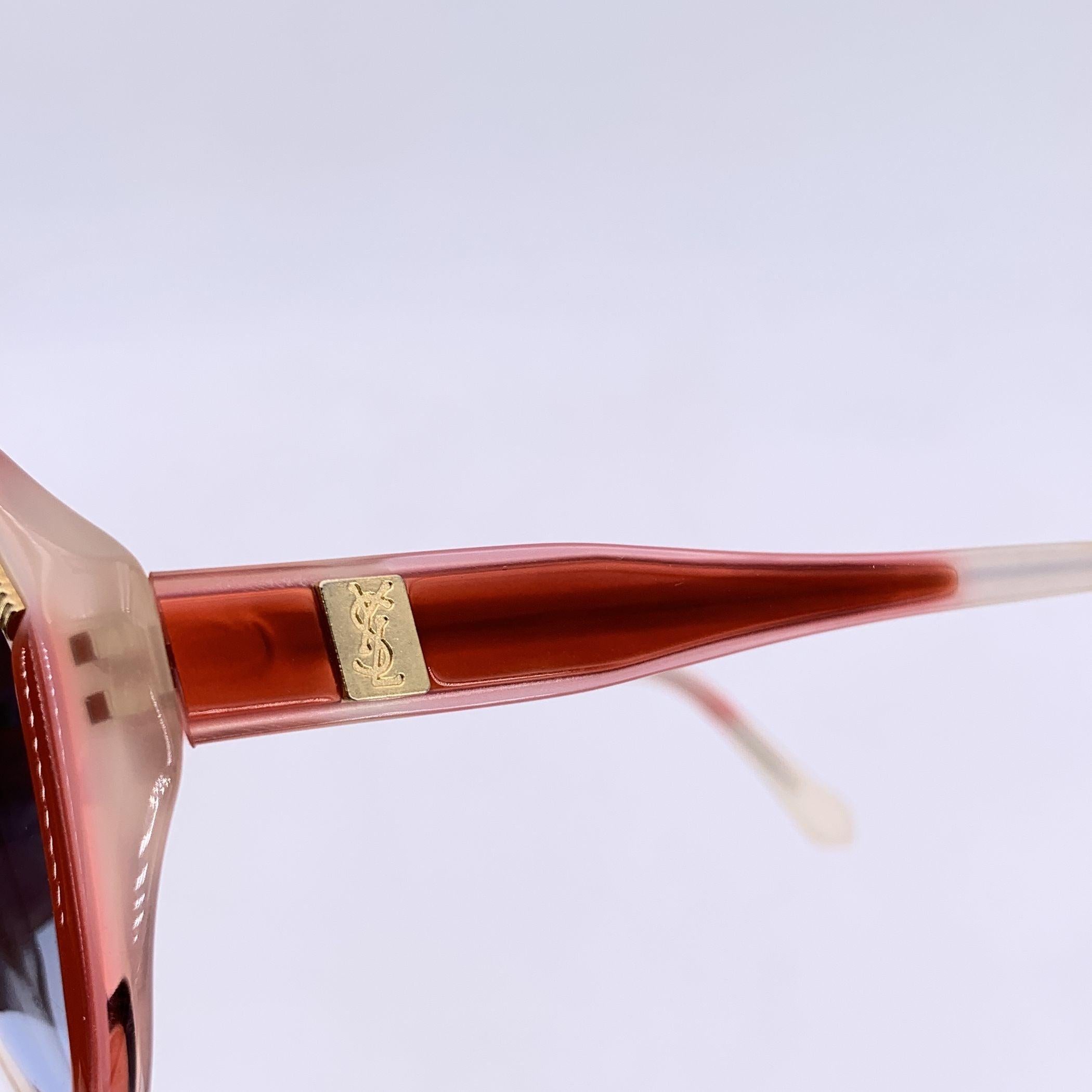 Gafas de sol Yves Saint Laurent Vintage Blanco Rojo EOLE 56/16 140mm en venta 2