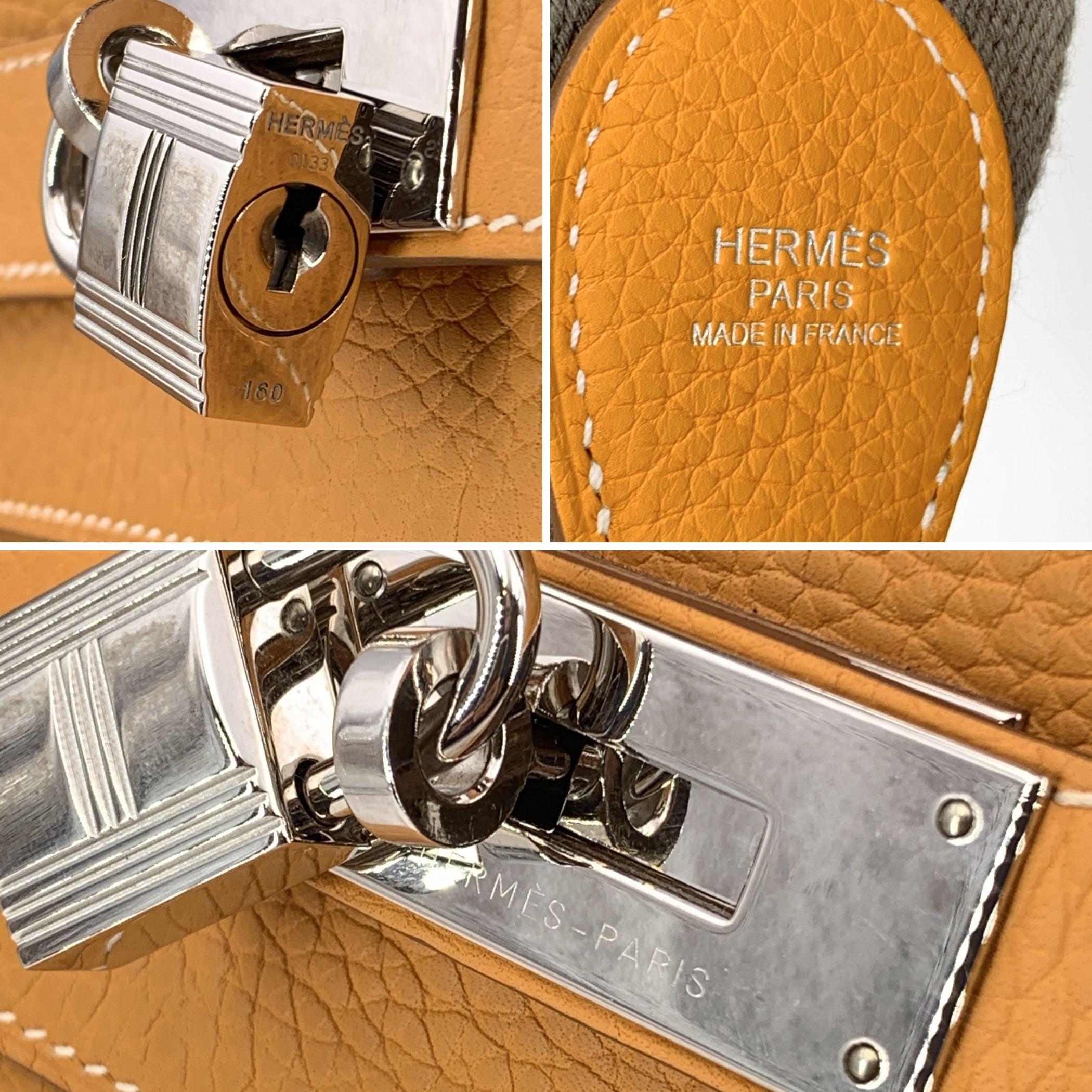 Hermes Zafferano Clemence Pelle Kelly 40 Retourne Borsa a mano In condizioni ottime in vendita a Rome, Rome