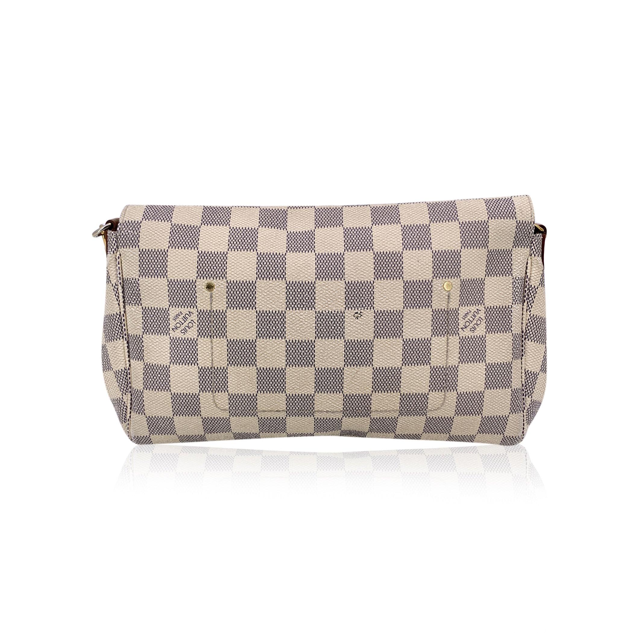 Louis Vuitton Damier Azur Canvas MM Favorite Umhängetasche (Beige)