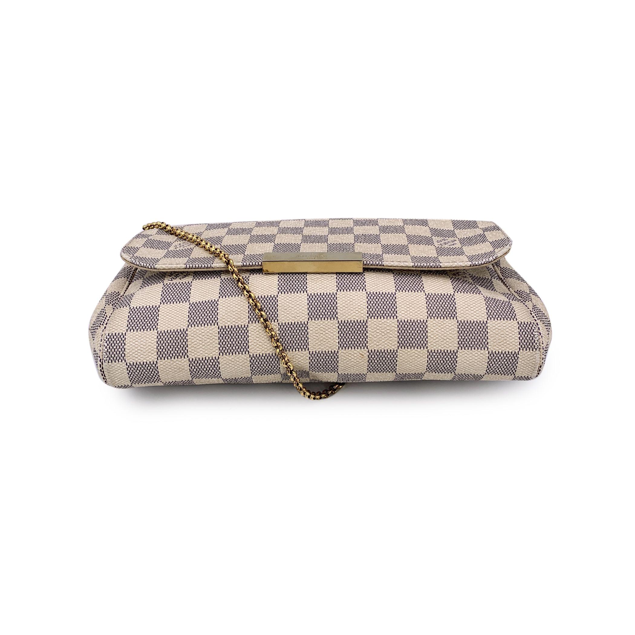 Louis Vuitton Damier Azur Canvas MM Favorite Umhängetasche im Zustand „Gut“ in Rome, Rome