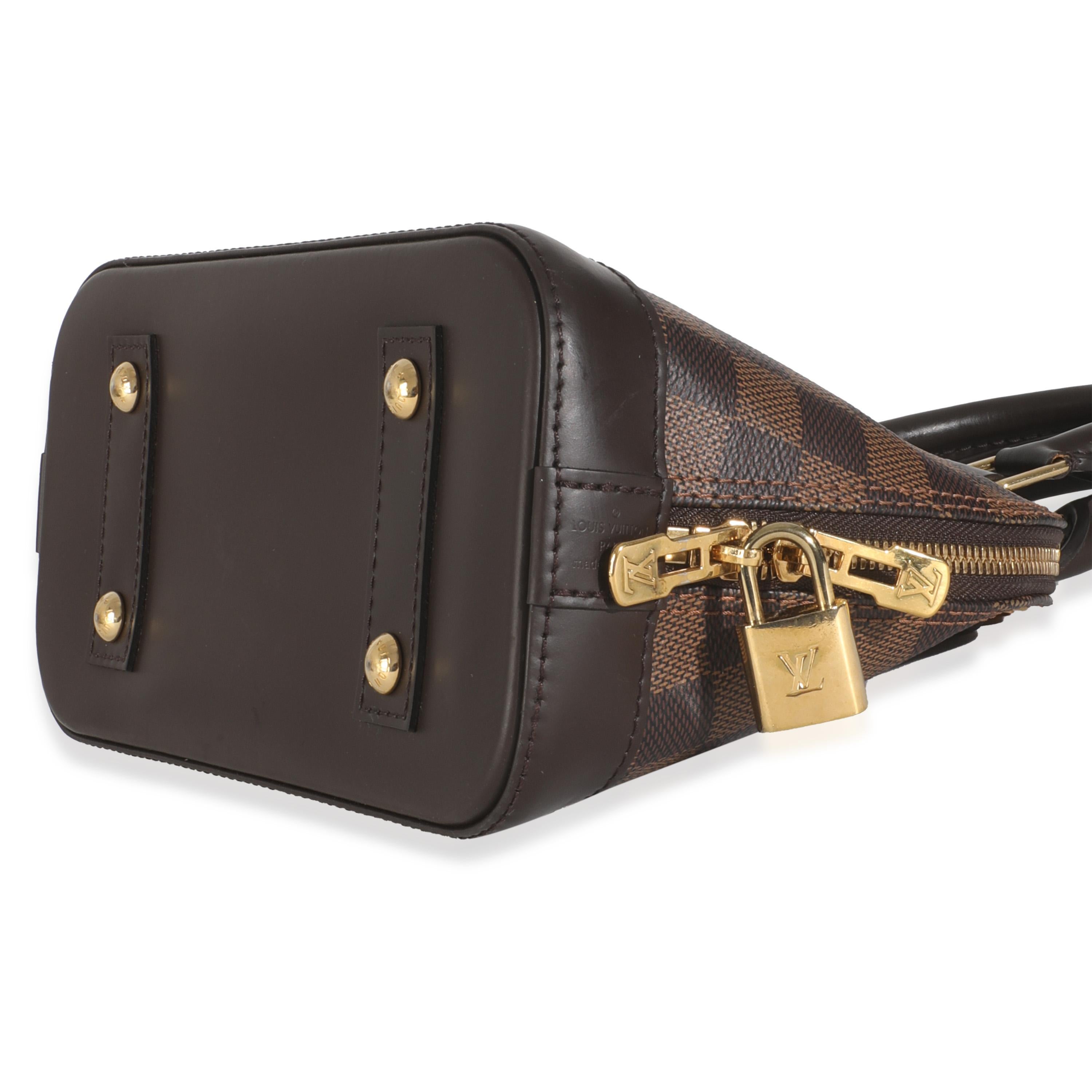 Louis Vuitton Damier Ebene Segeltuch Alma BB im Angebot 2
