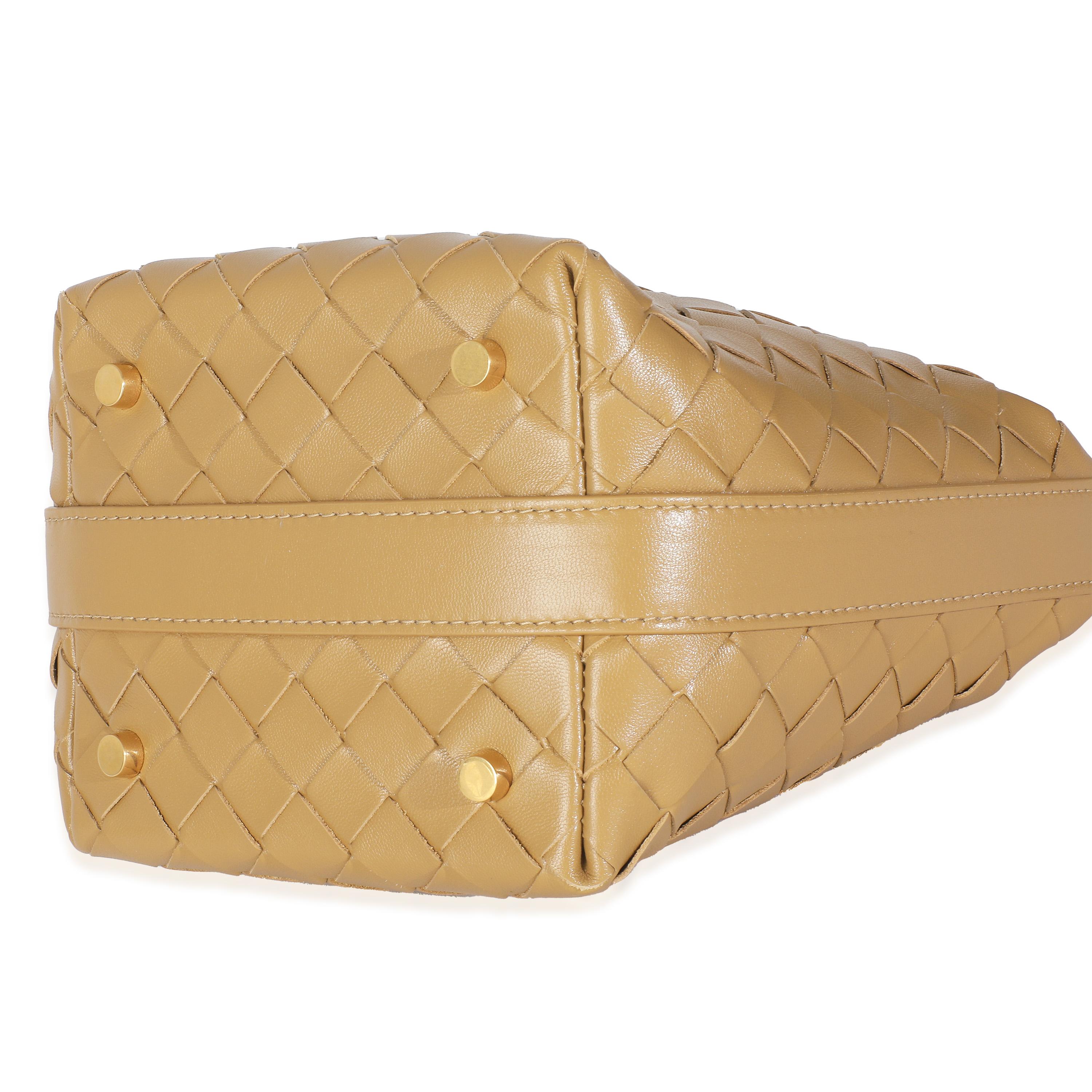 da uomo o donna Bottega Veneta Nappa Pralina Scuro Intrecciato Candy Wallace in vendita