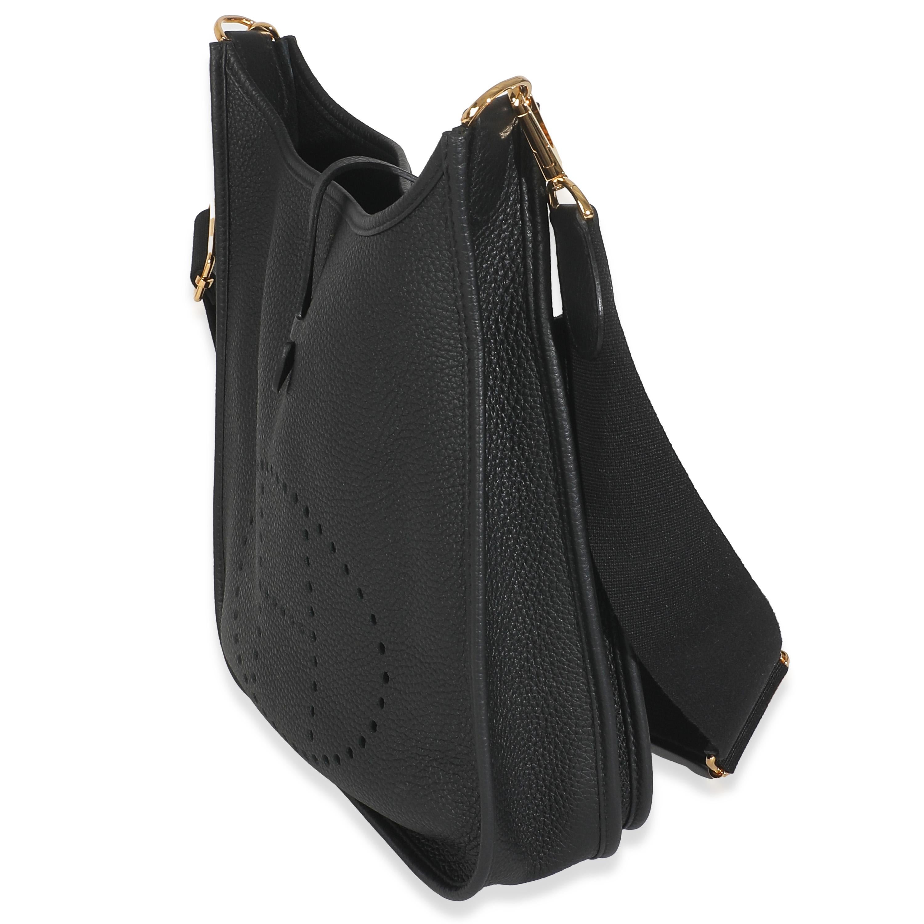 Hermès Schwarz Clemence Evelyne III 29 GHW im Zustand „Hervorragend“ im Angebot in New York, NY