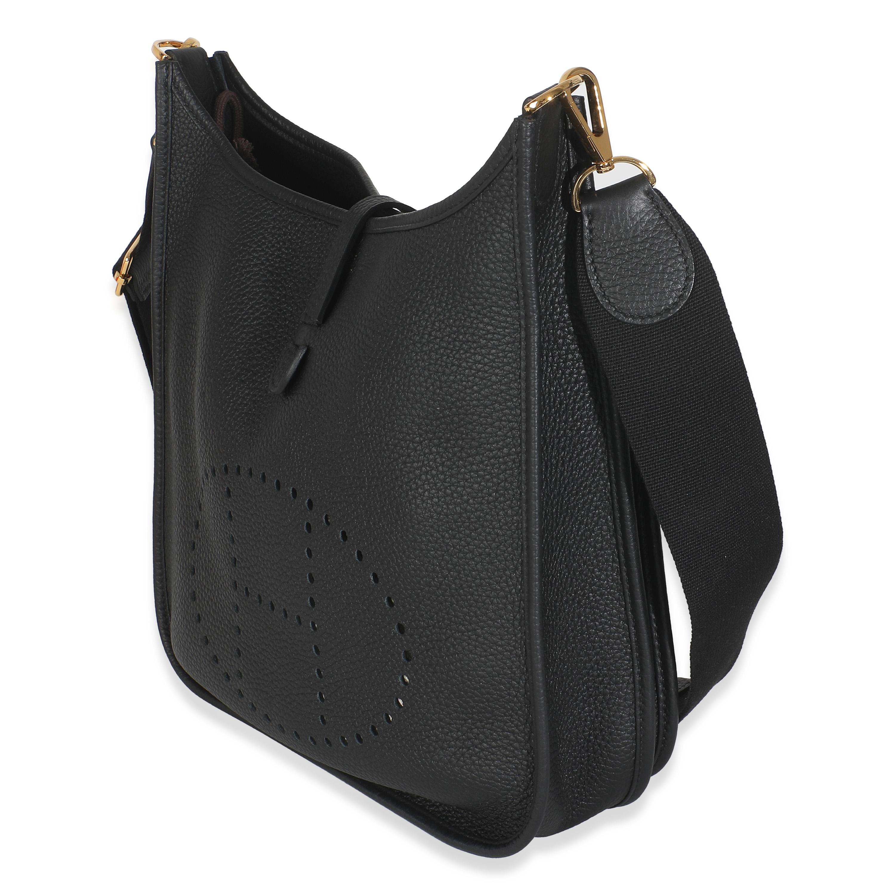 Hermès Schwarz Clemence Evelyne III 29 GHW für Damen oder Herren im Angebot