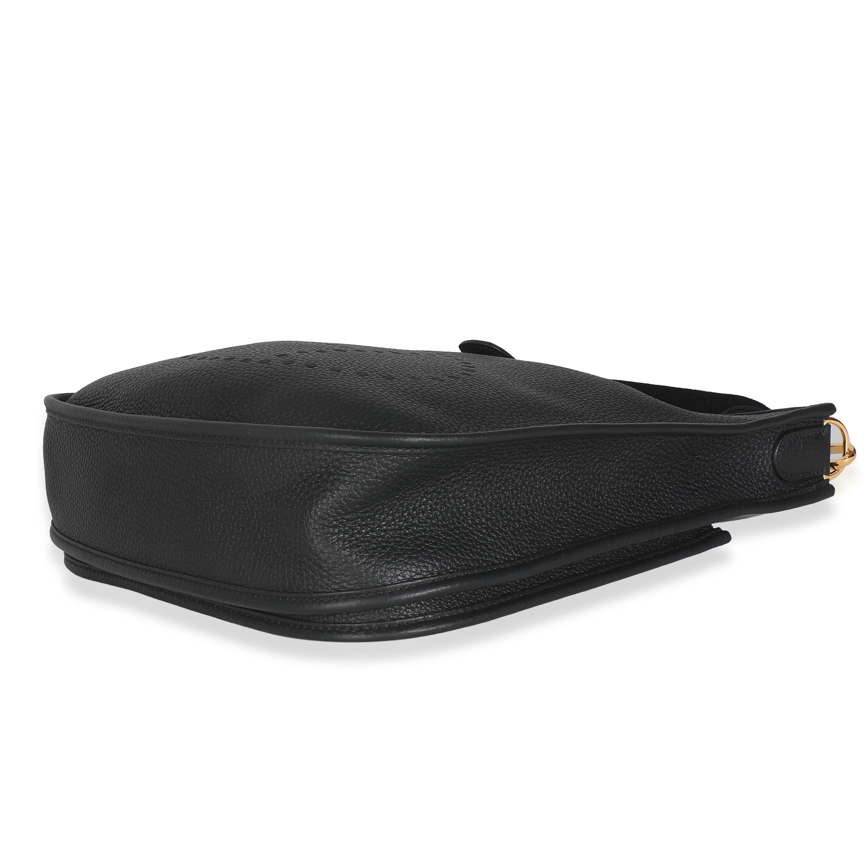 Hermès Schwarz Clemence Evelyne III 29 GHW im Angebot 1