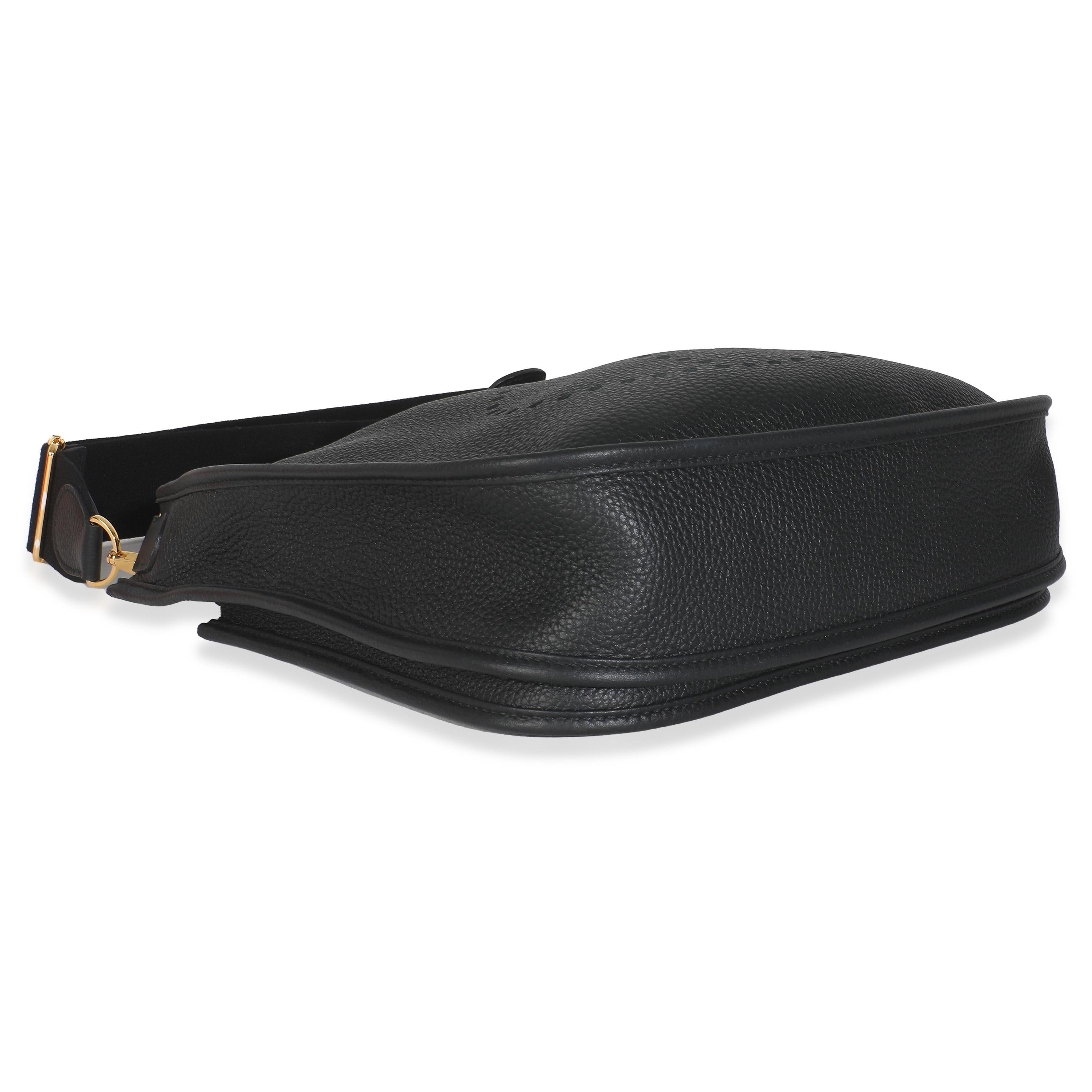 Hermès Schwarz Clemence Evelyne III 29 GHW im Angebot 2