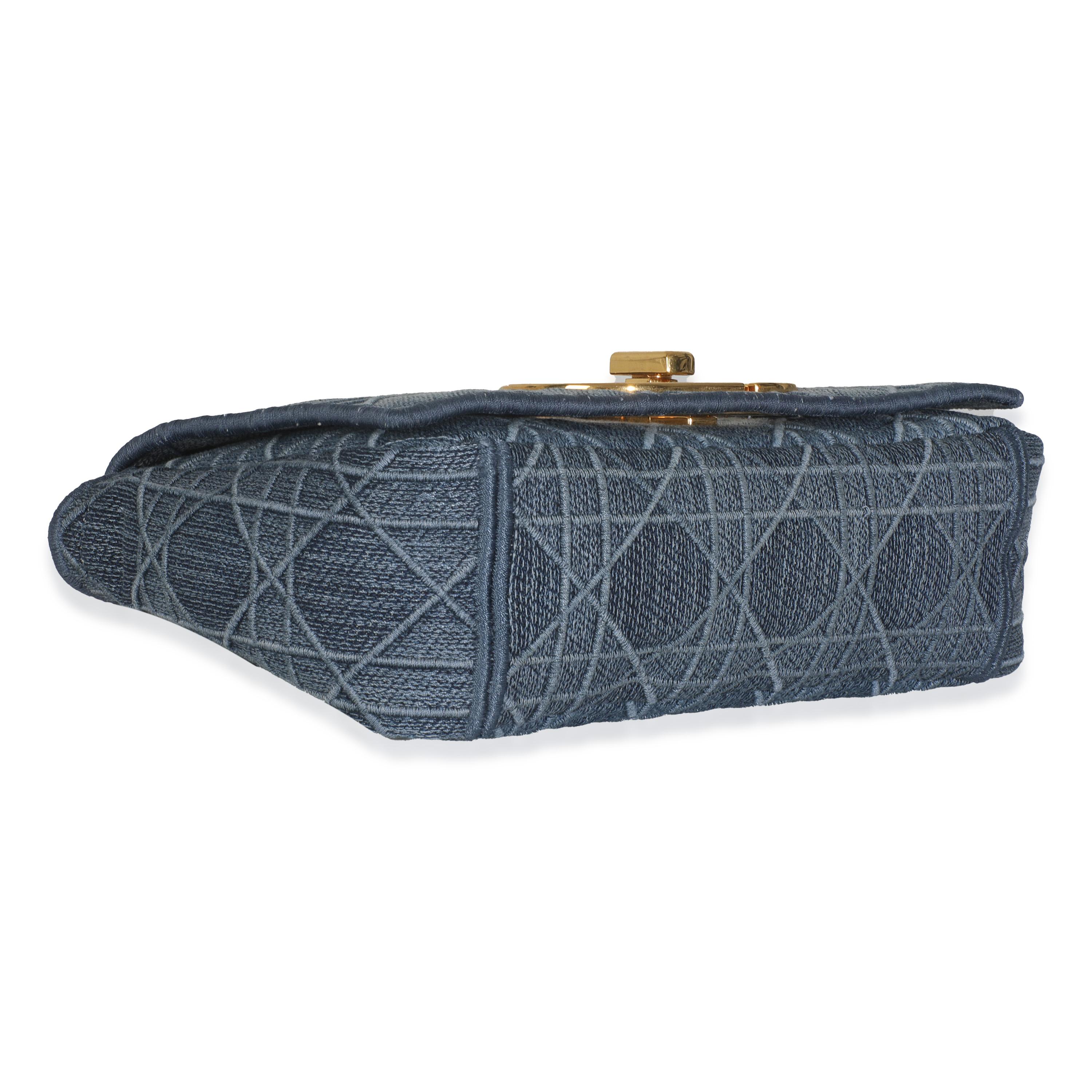 Christian Dior Blau Denim Cannage Kleine Caro Tasche für Damen oder Herren im Angebot