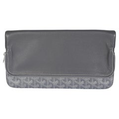 Goyard Grey Goyardine Canvas Sainte Marie Soft Clutch