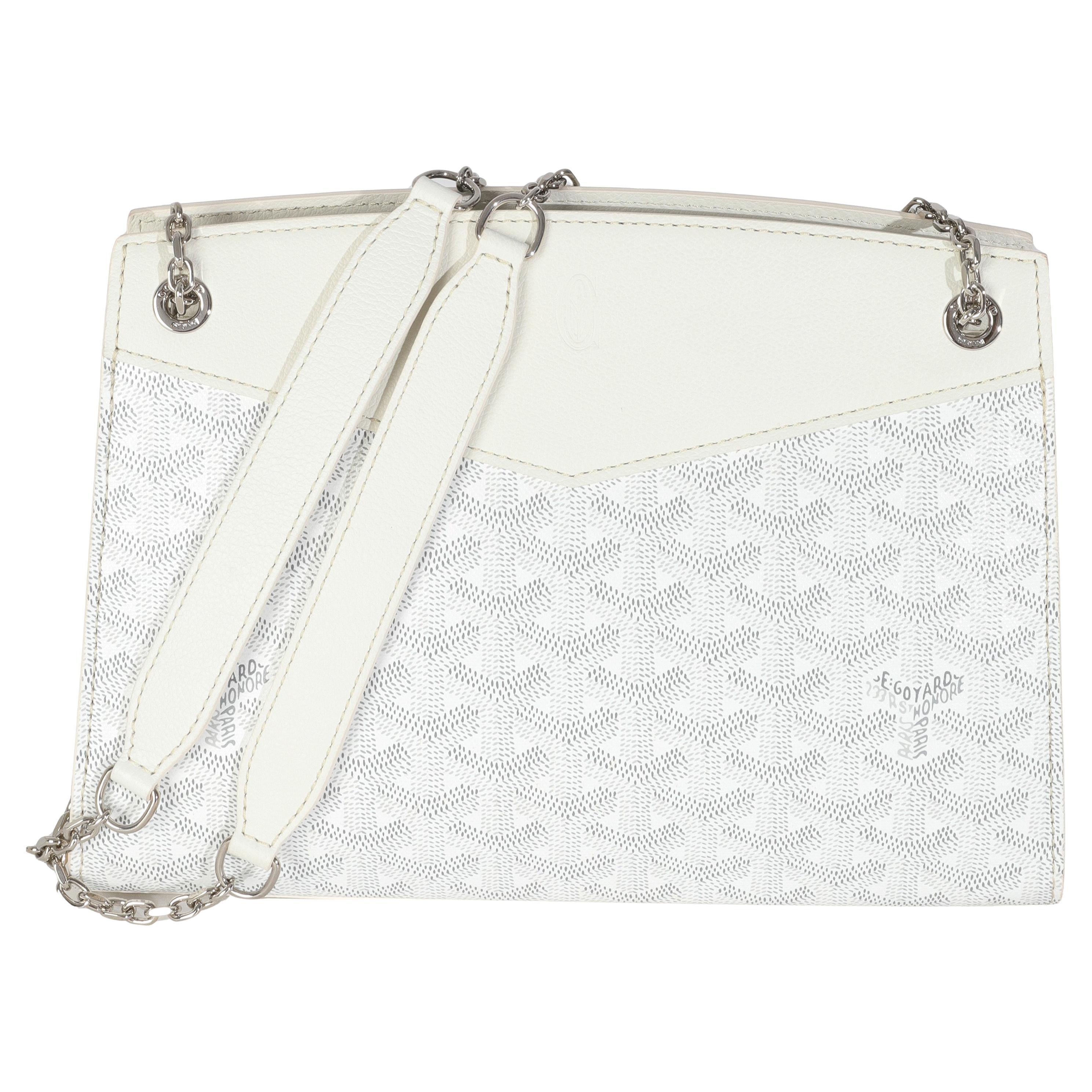 Goyard Weiß Goyardine Segeltuch Rouette Struktur PM