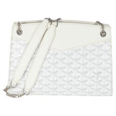 Goyard Weiß Goyardine Segeltuch Rouette Struktur PM