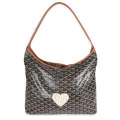 Goyard Gold Black Goyardine Boheme Hobo