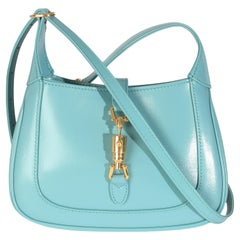 Gucci Dusty Azure Boarded Dyana Lux Calfskin Mini Jackie 1961 Hobo